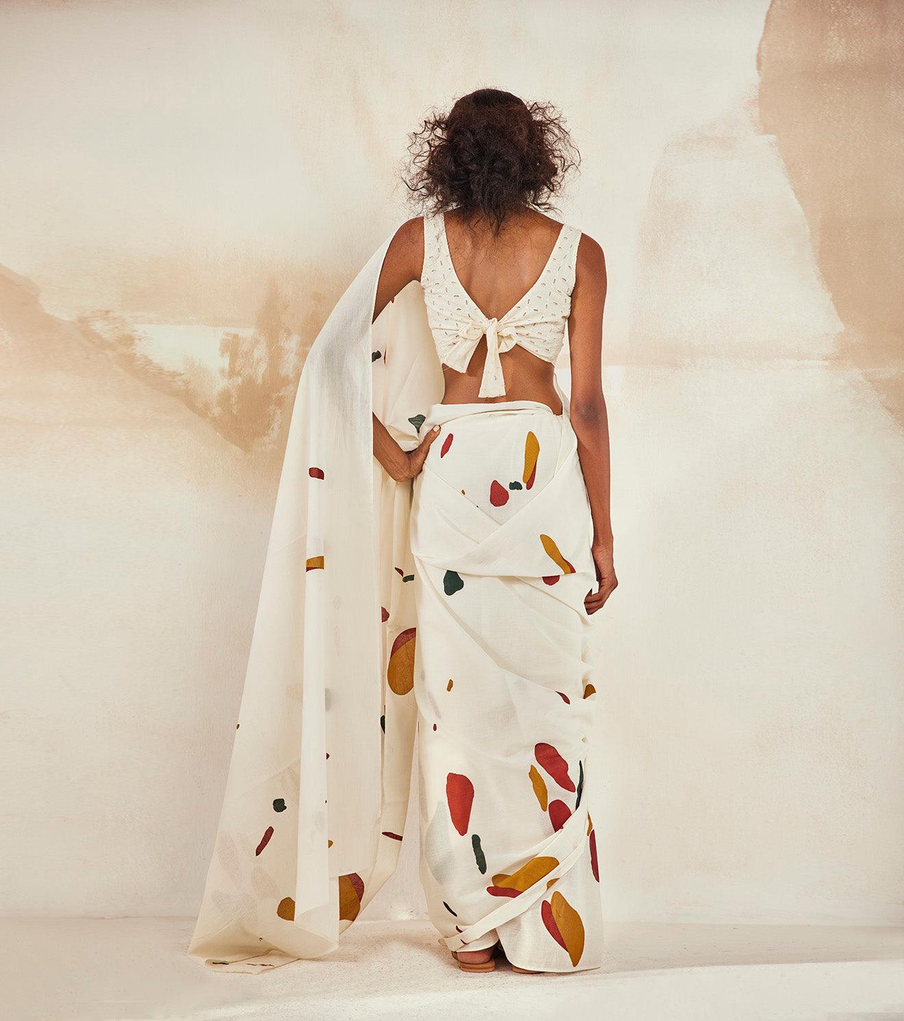 Olio Mosaic Saree - Khara Kapas