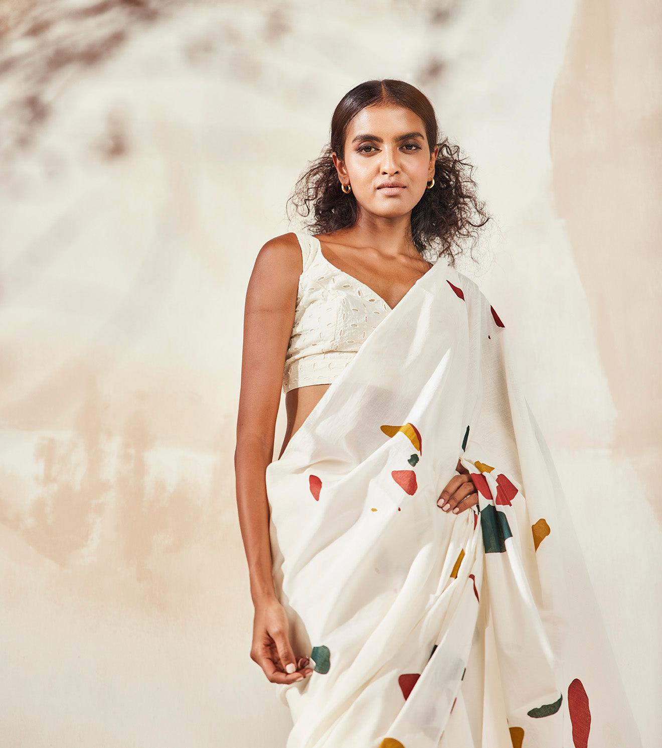 Olio Mosaic Saree - Khara Kapas