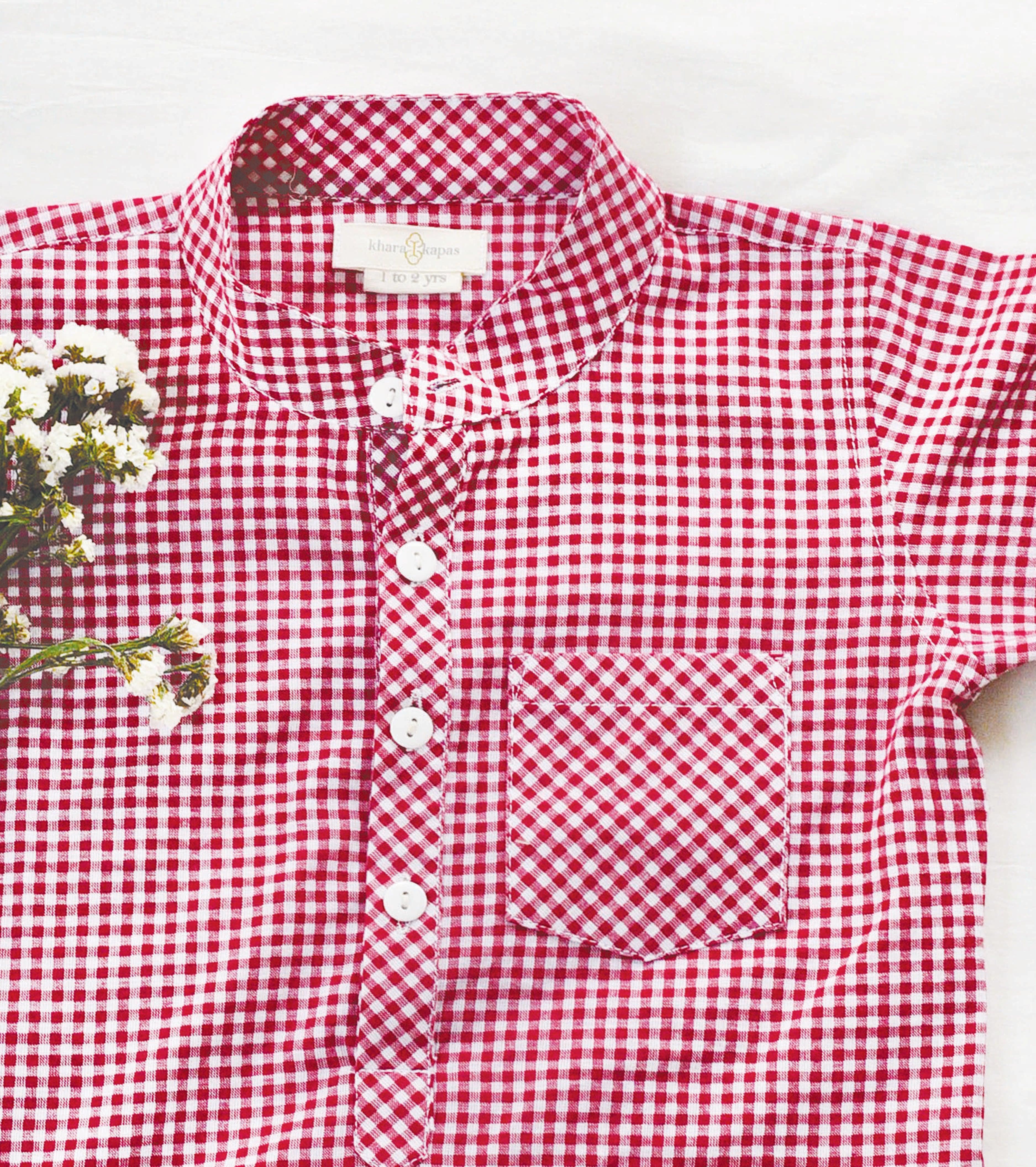 Red Chequered Shirt - Khara Kapas