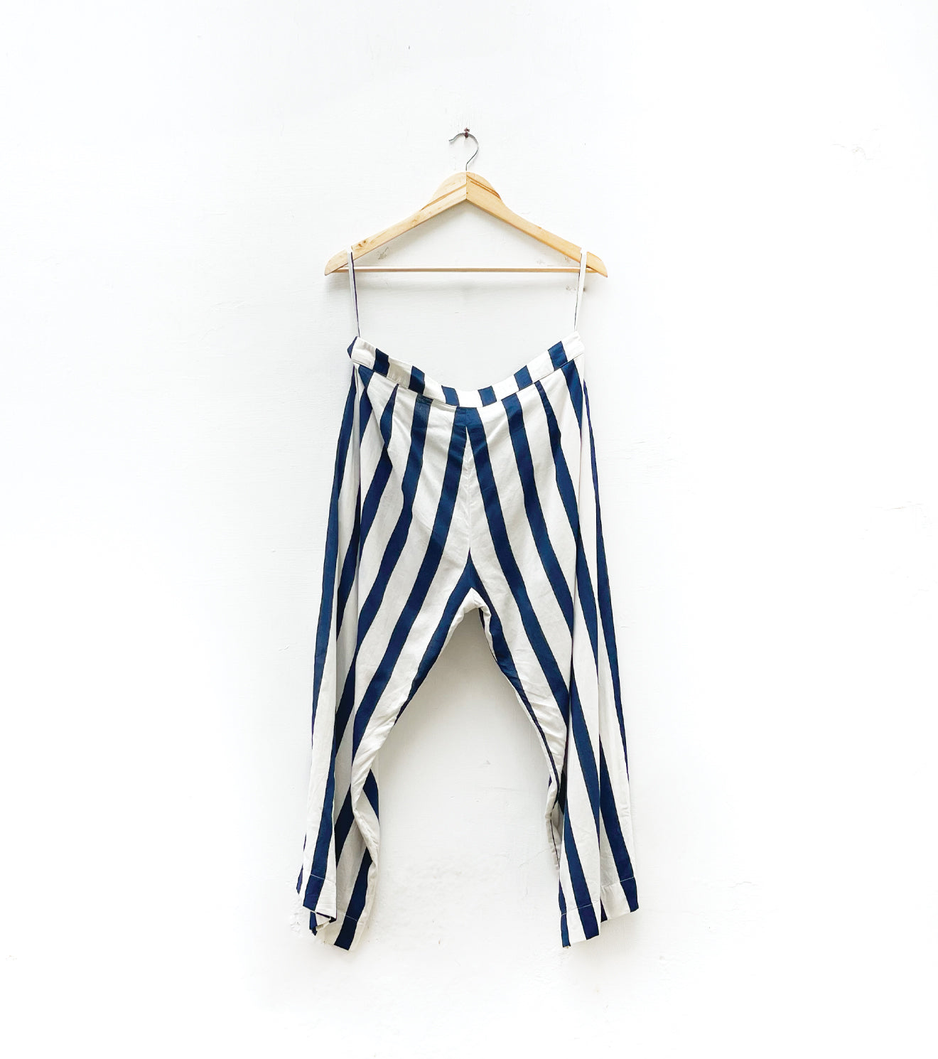Blue and White Striped Pants