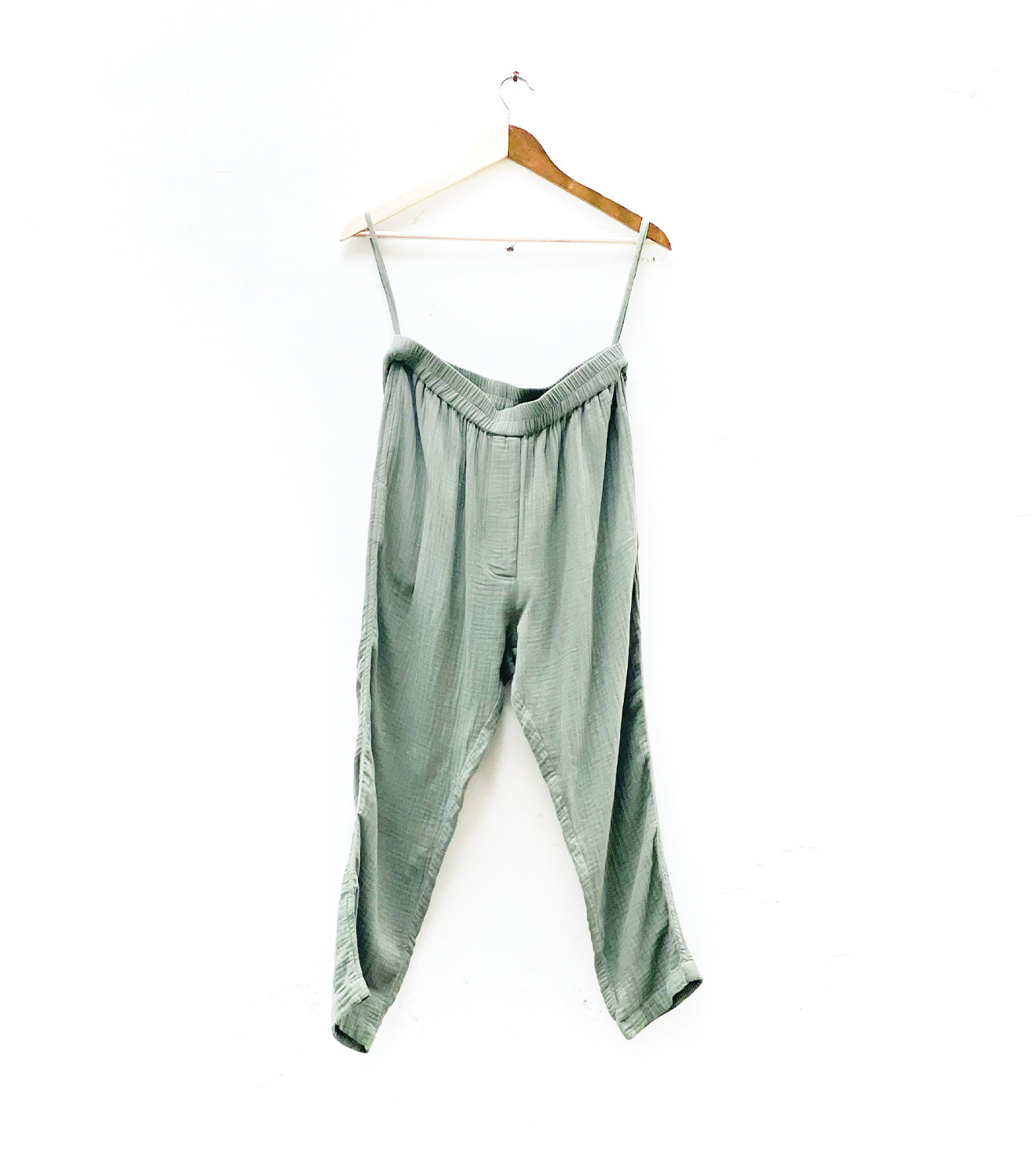 Grey Crinkled Pants