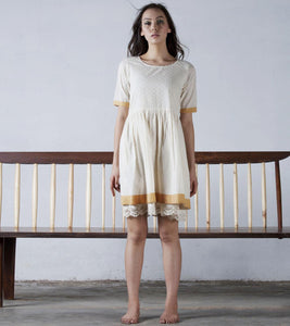 Ivory fit and flare dress | Relove - Khara Kapas