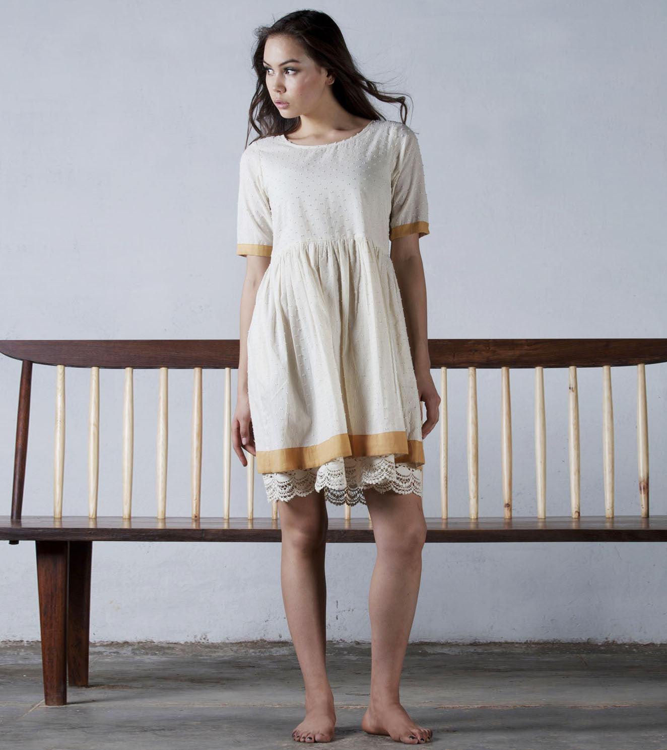 Ivory fit and flare dress | Relove - Khara Kapas