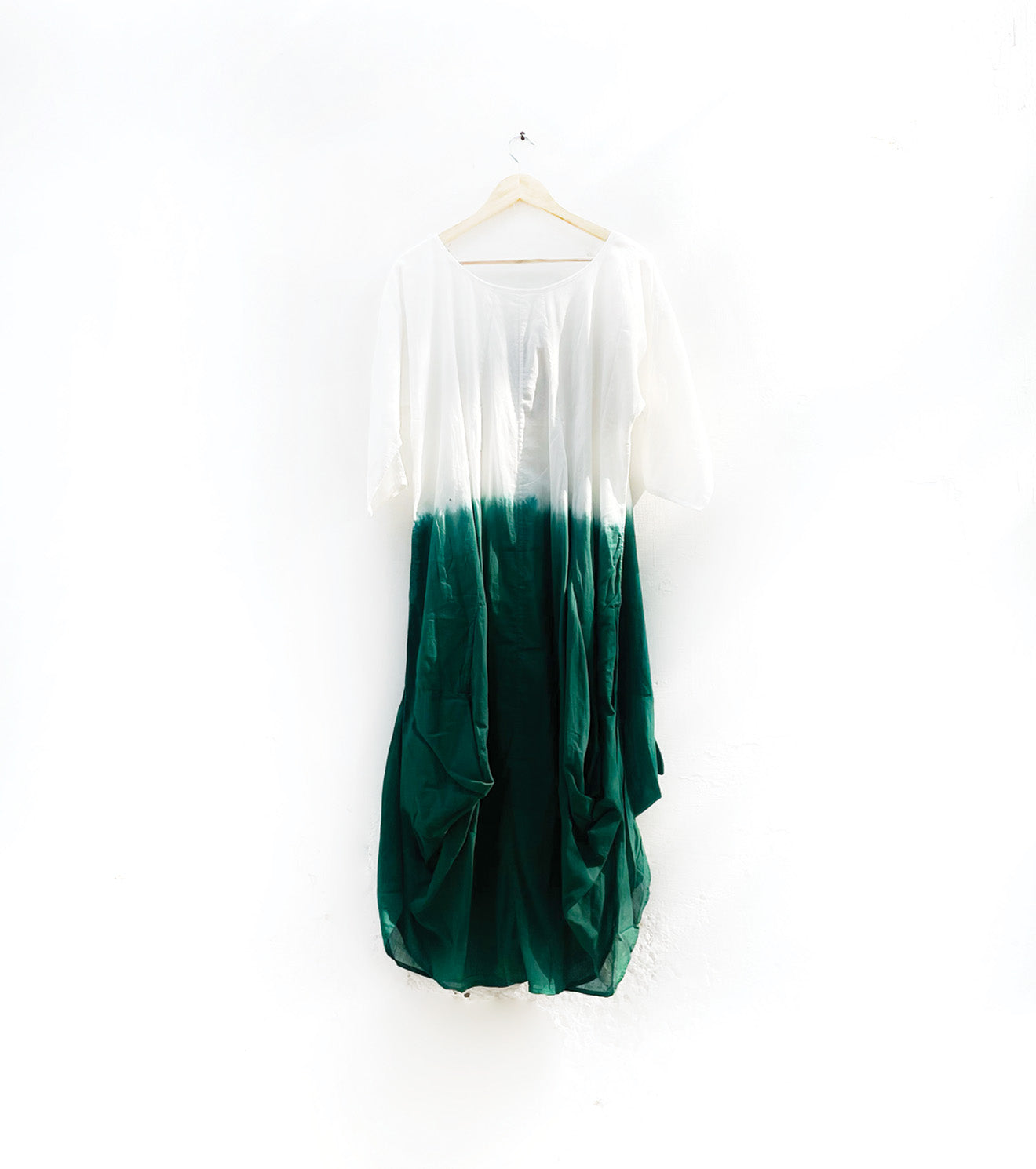 Bottle Green and White Jhabla