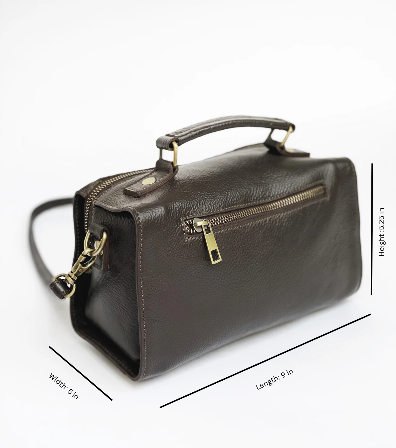 Black Coffee Leather Bag