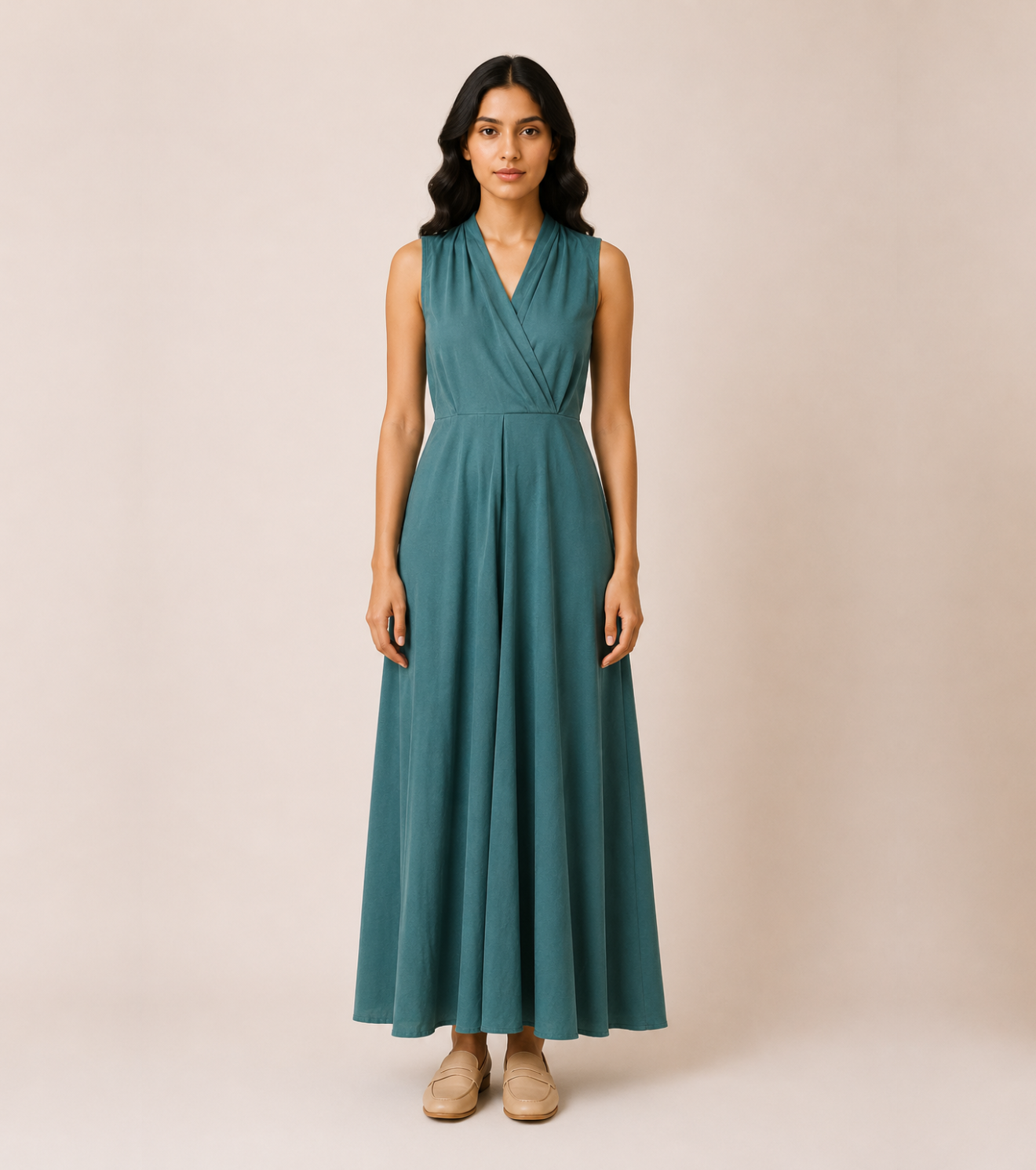 Green Sleeveless dress