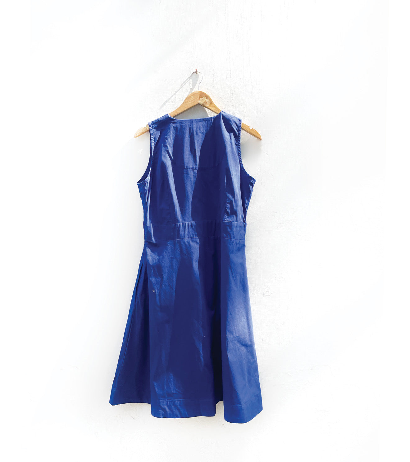 Cobalt poplin short dress
