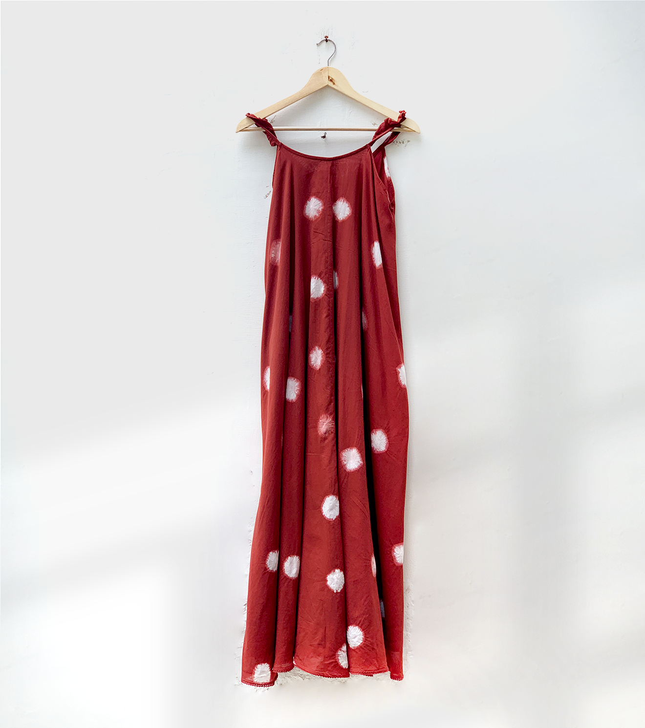 Terracotta Dot Tie Dress