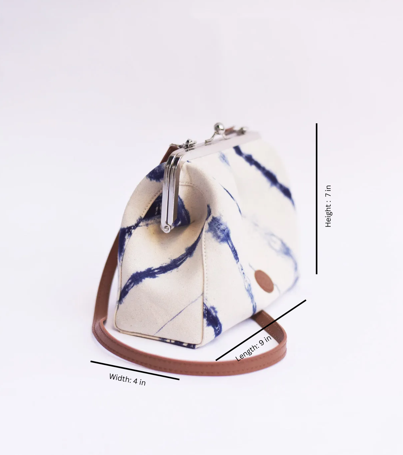 Sky shibori clutch