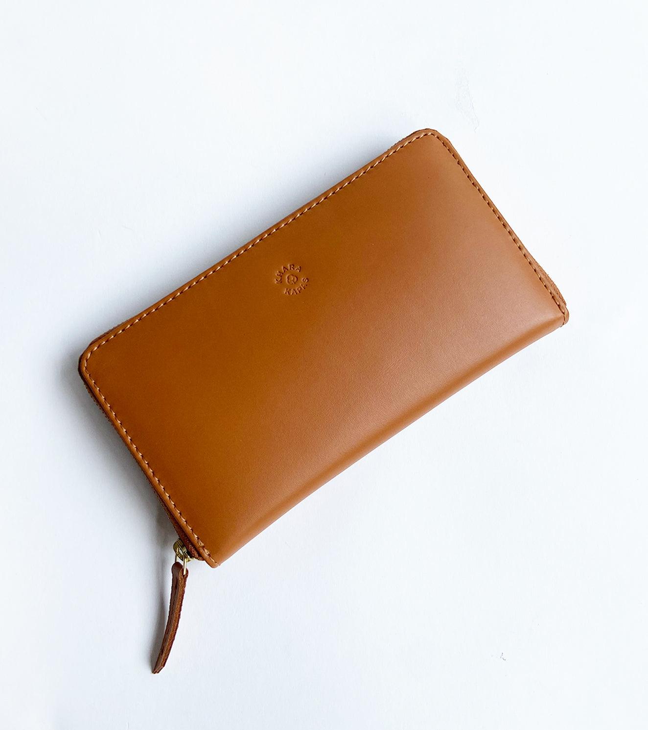 Tan chestnut wallet - Khara Kapas