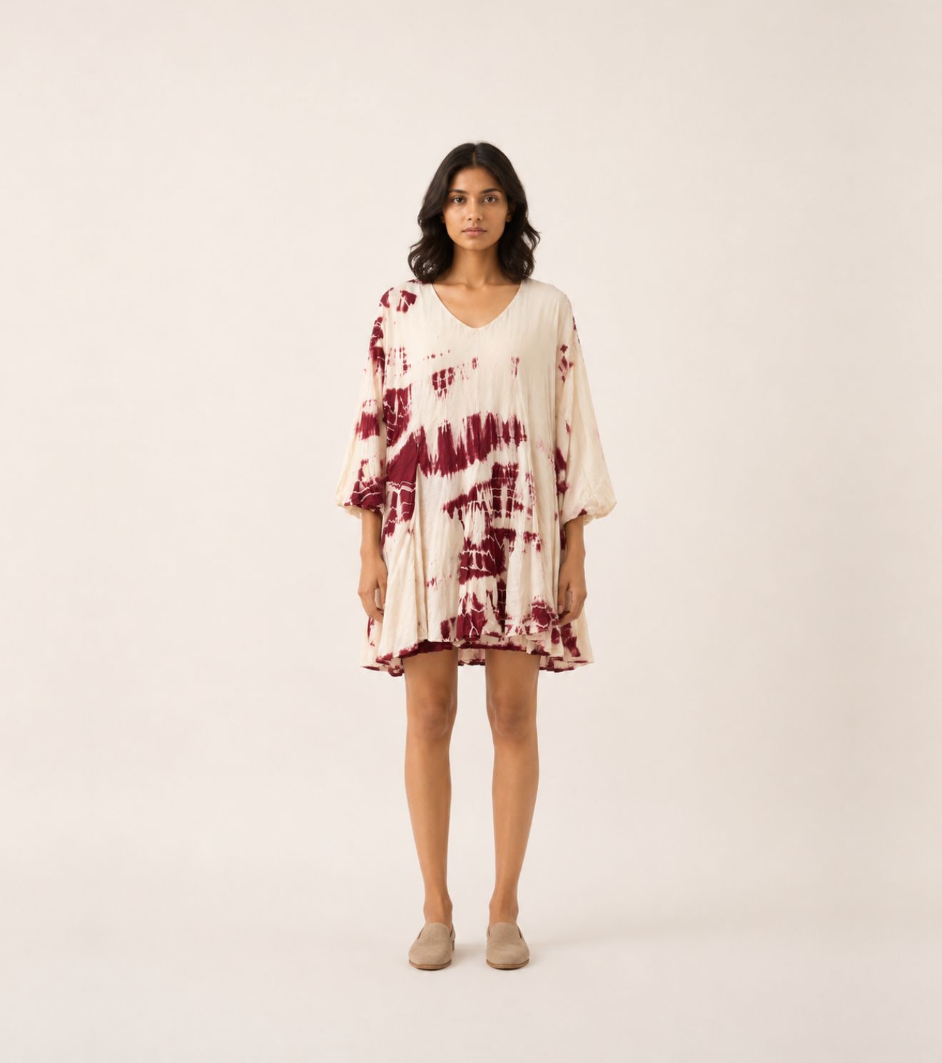 Merlot Shibori Dress