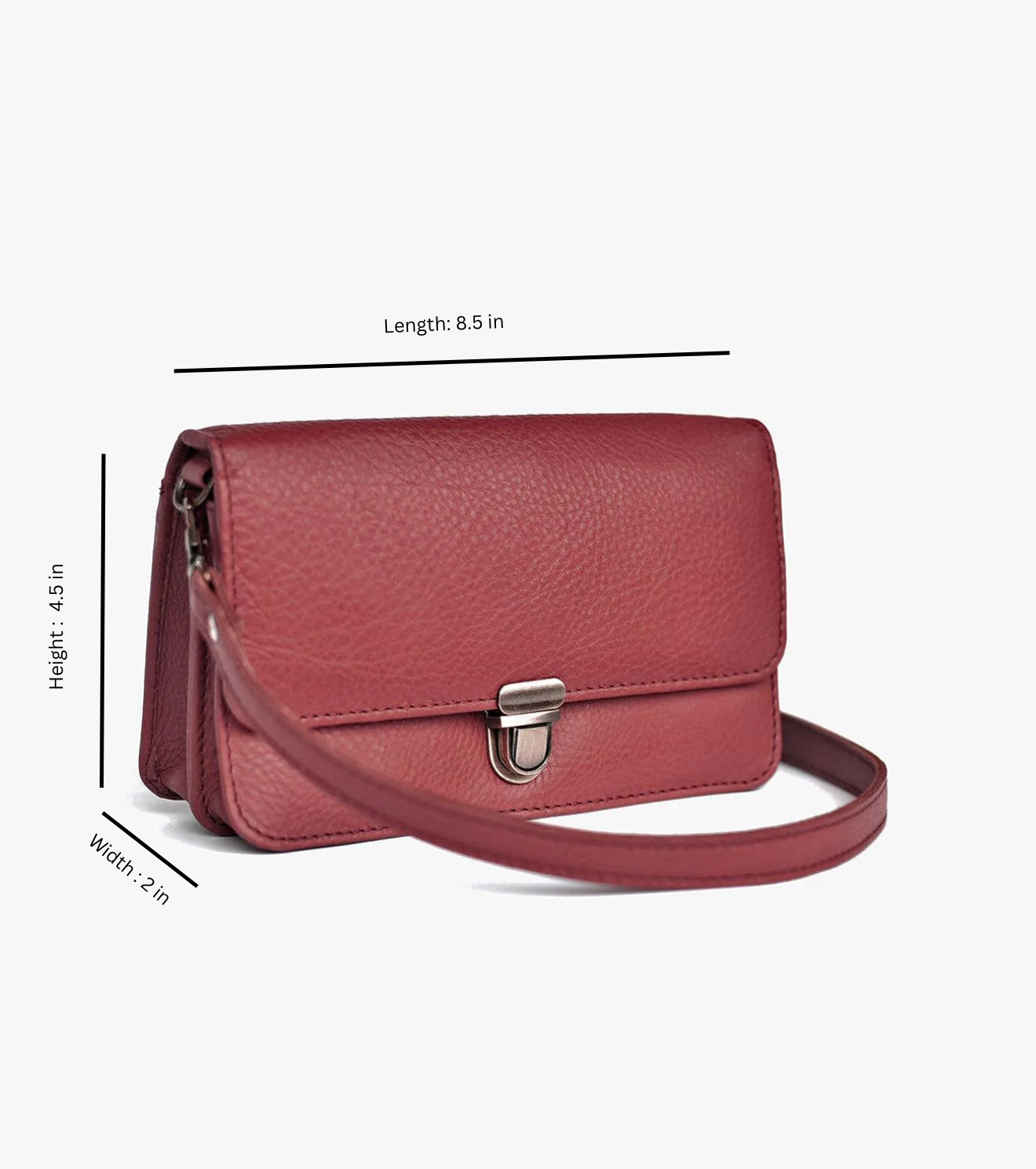 Merlot crossbody wallet