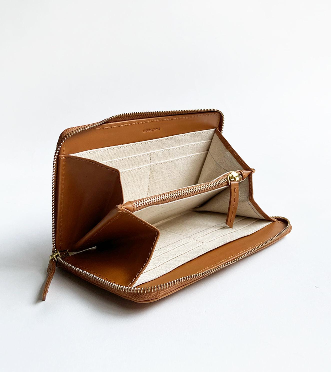 Tan chestnut wallet - Khara Kapas