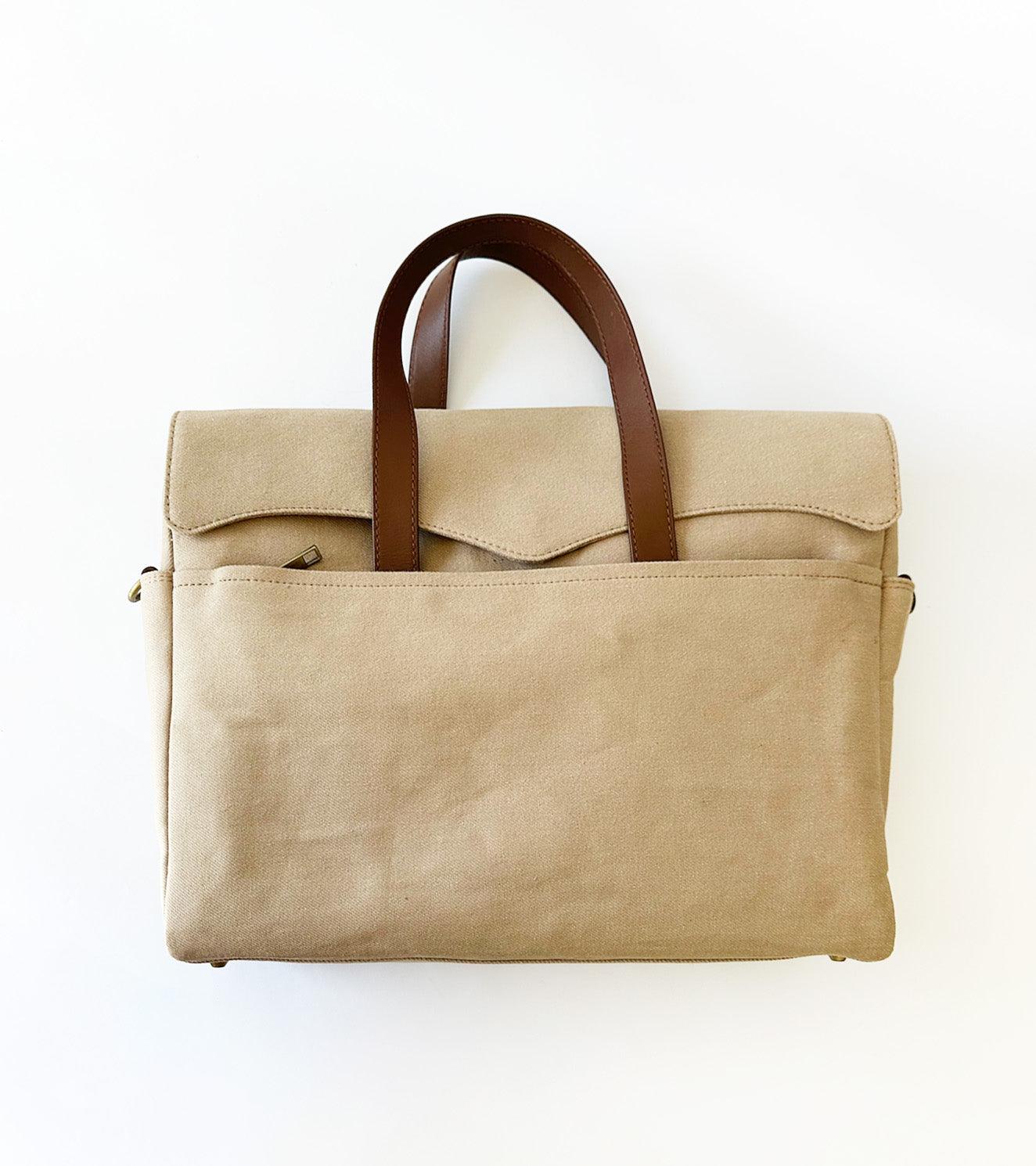 Fawn briefcase - Khara Kapas