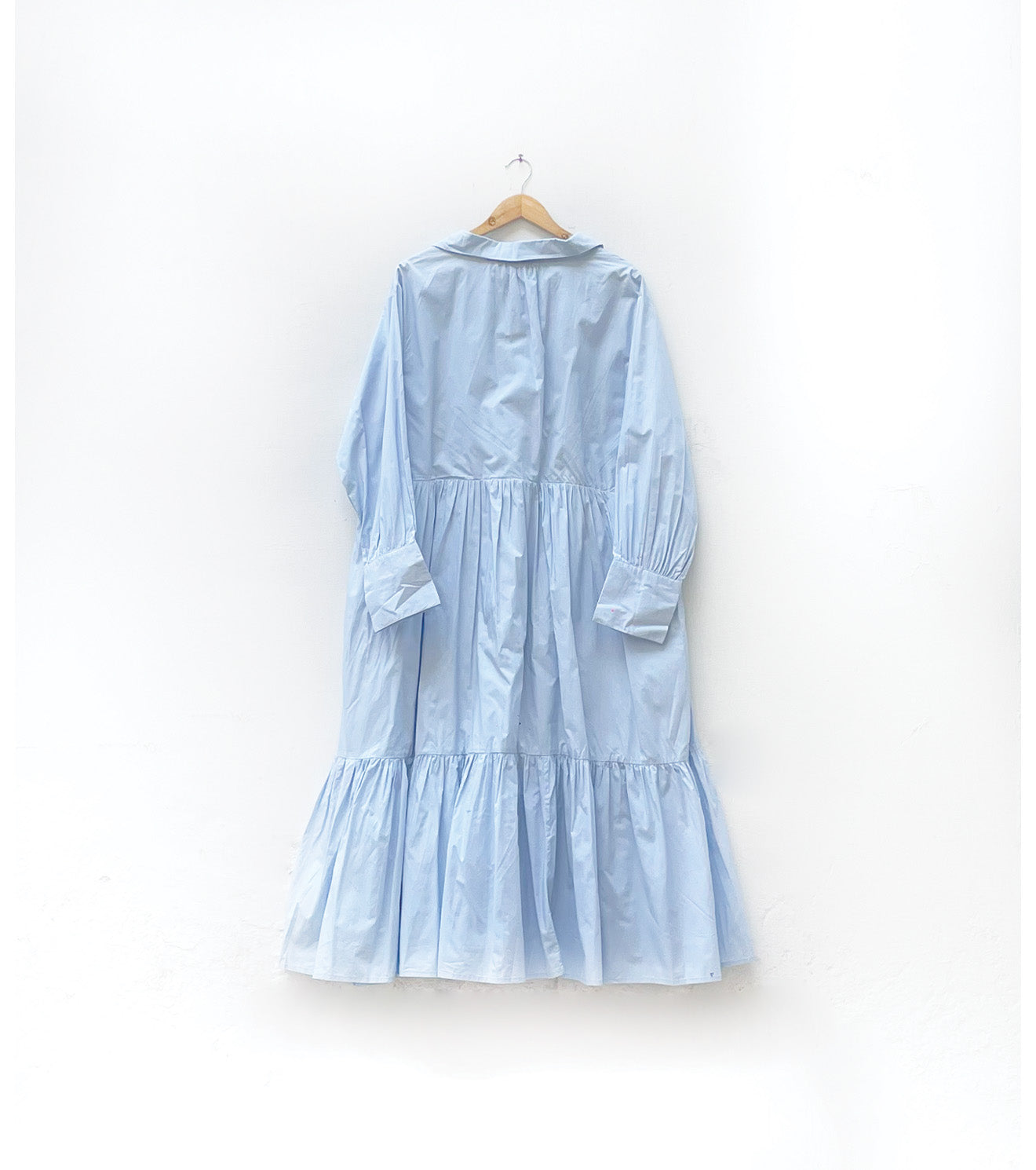Sky blue tiered dress