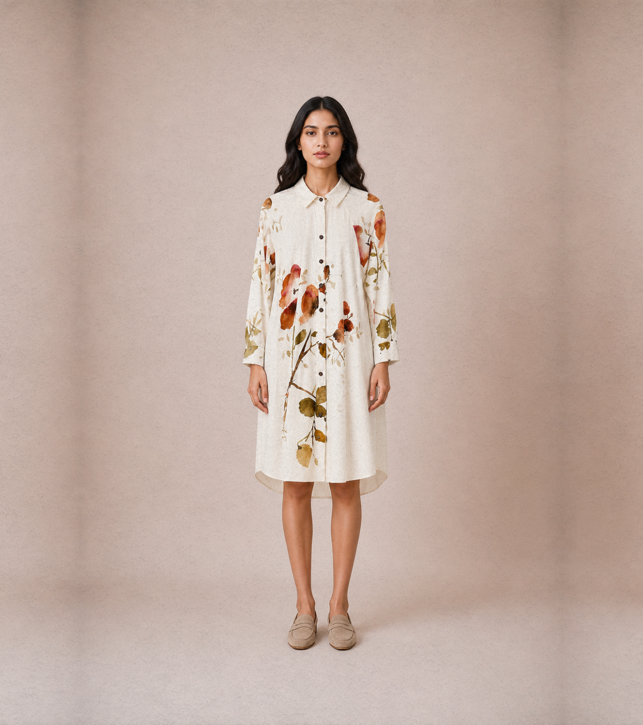 Pale Ground Shirt Dress