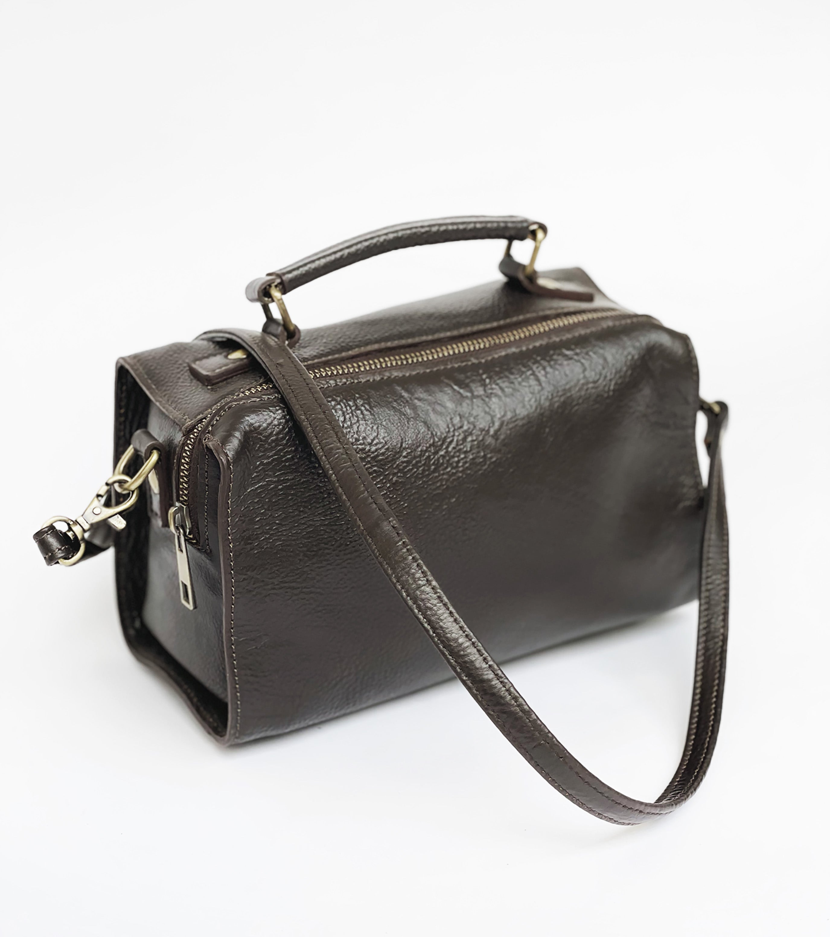 Black Coffee Leather Bag