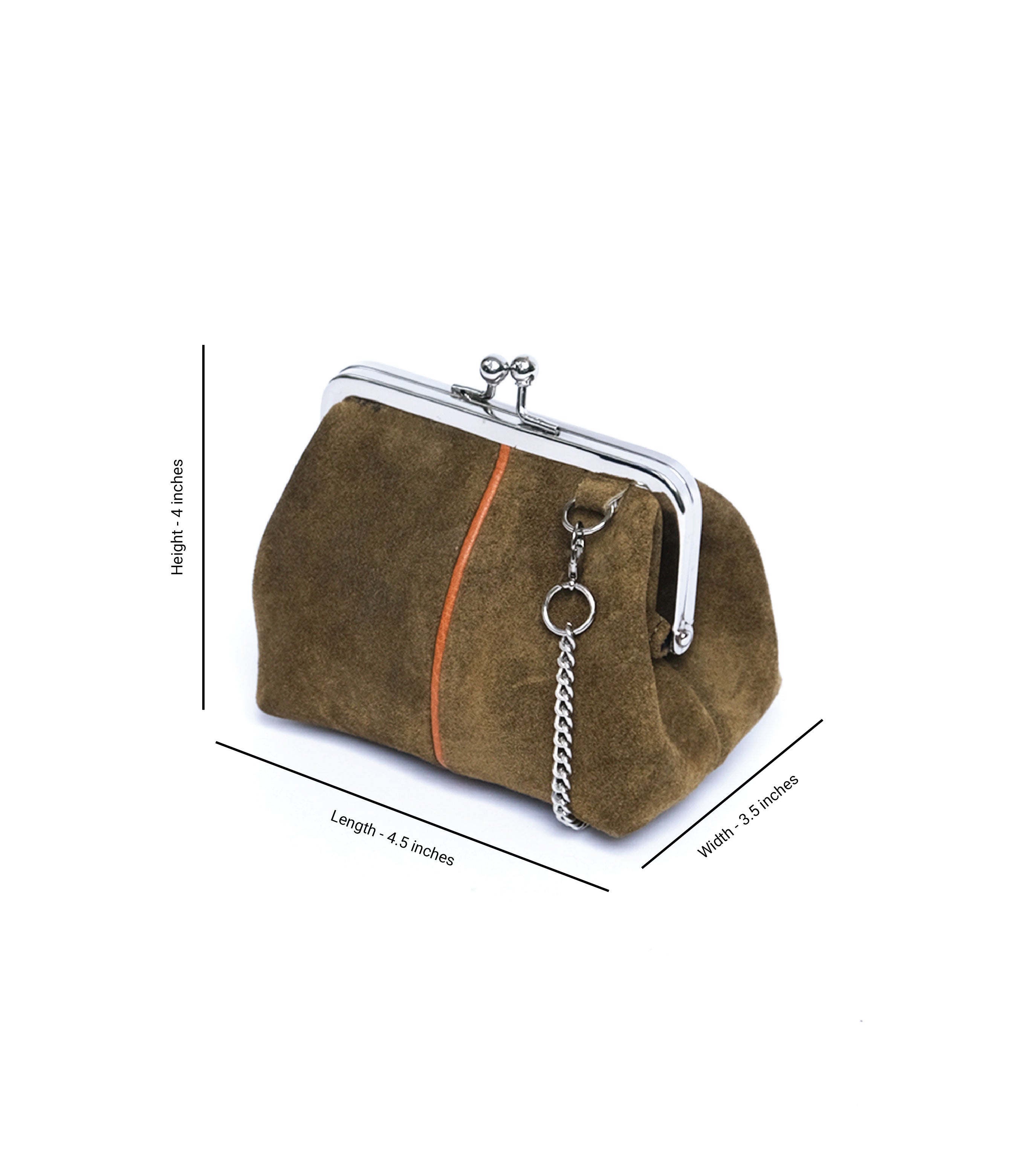 Basil Mini Suede Clutch