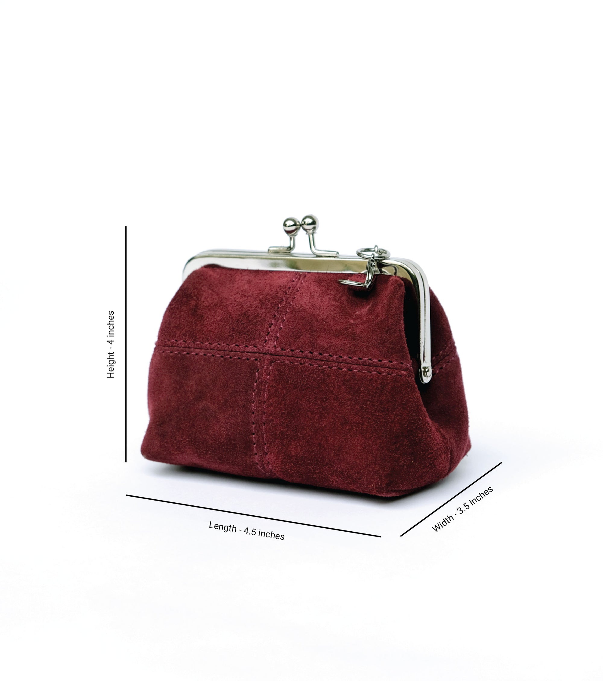 Vintage Rouge Mini Suede clutch