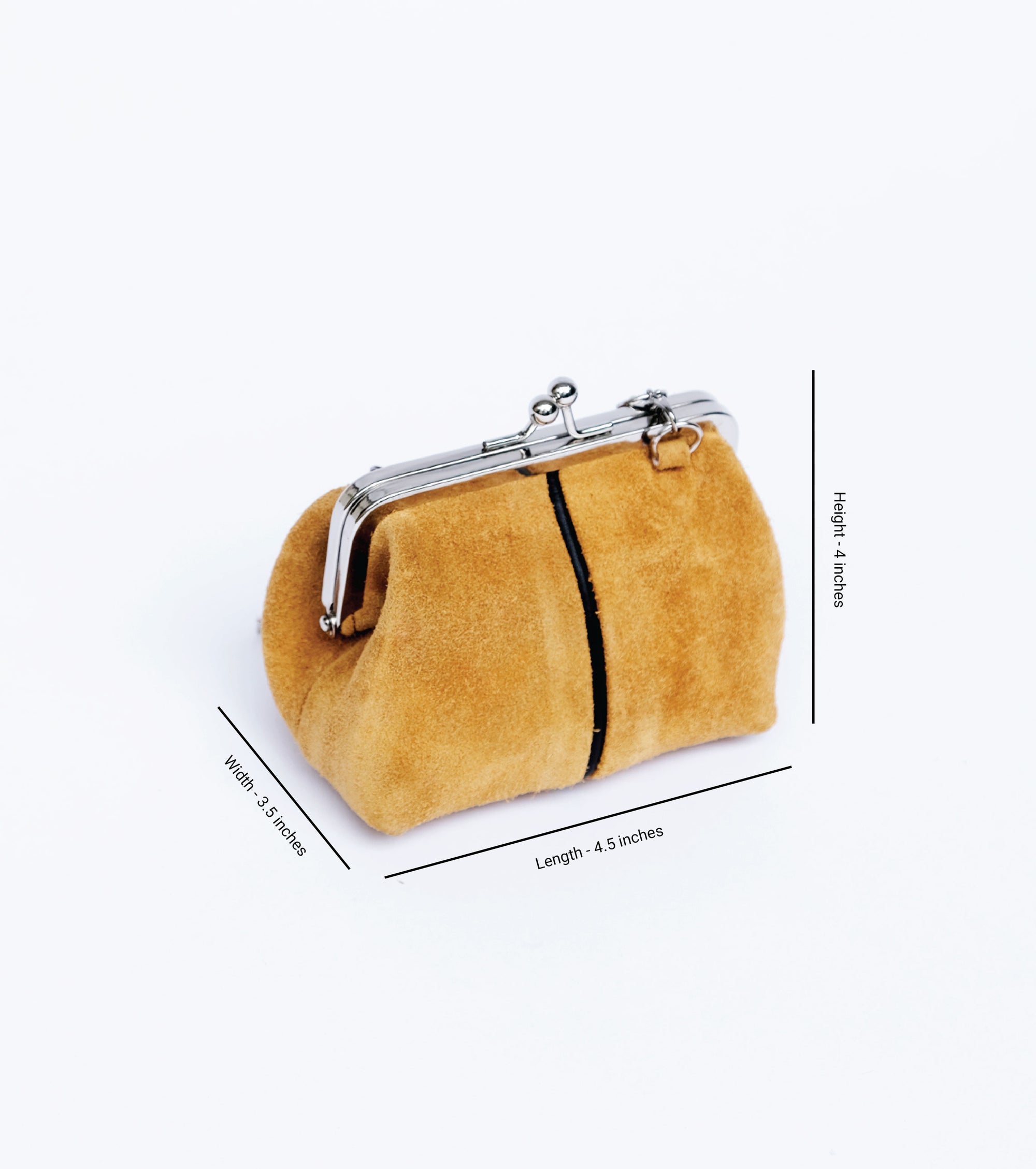 Mustard Suede Mini Clutch