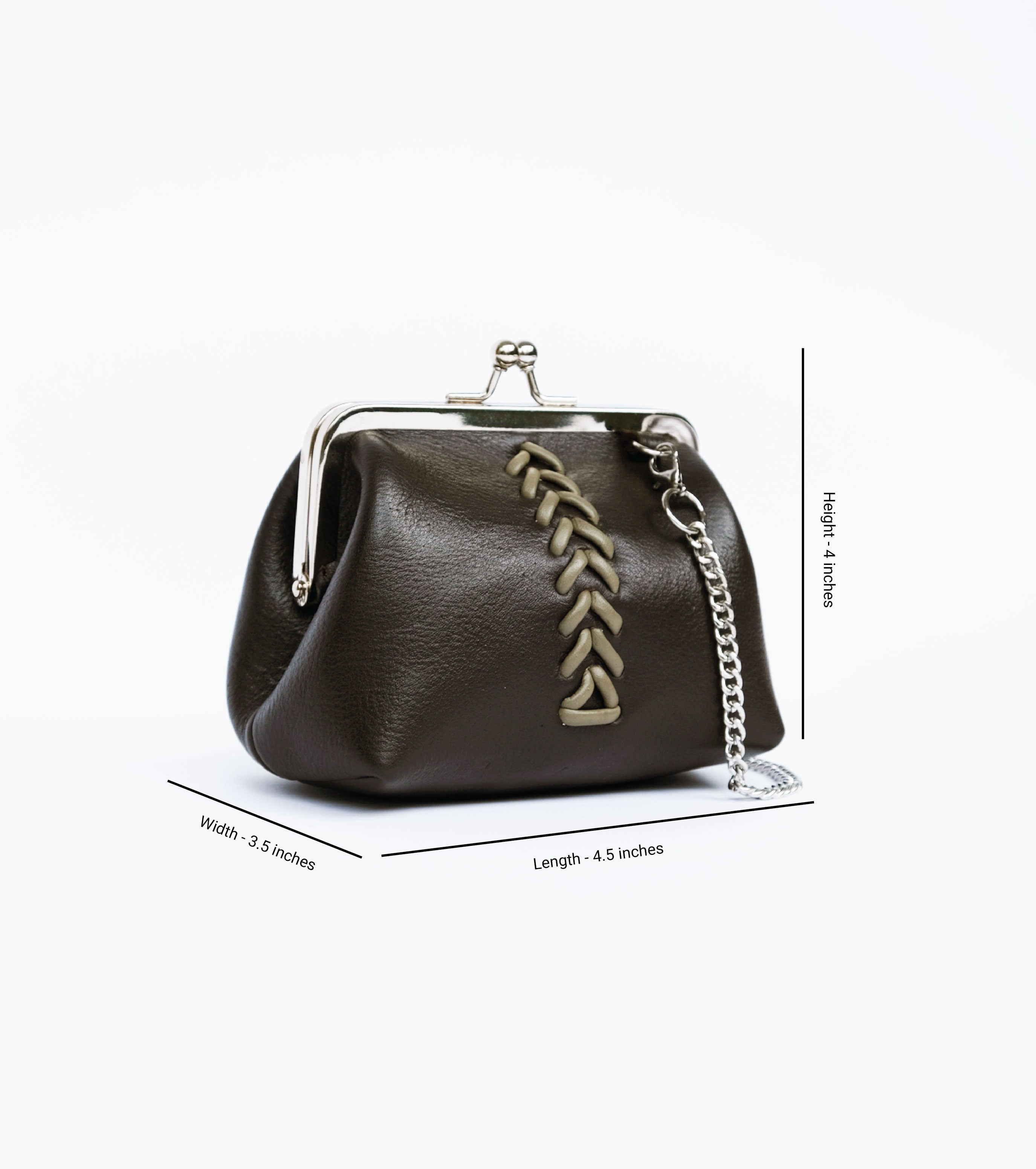 Dark Chocolate Mini Leather Clutch