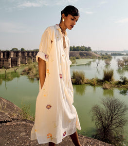 Dove shirt dress - Khara Kapas