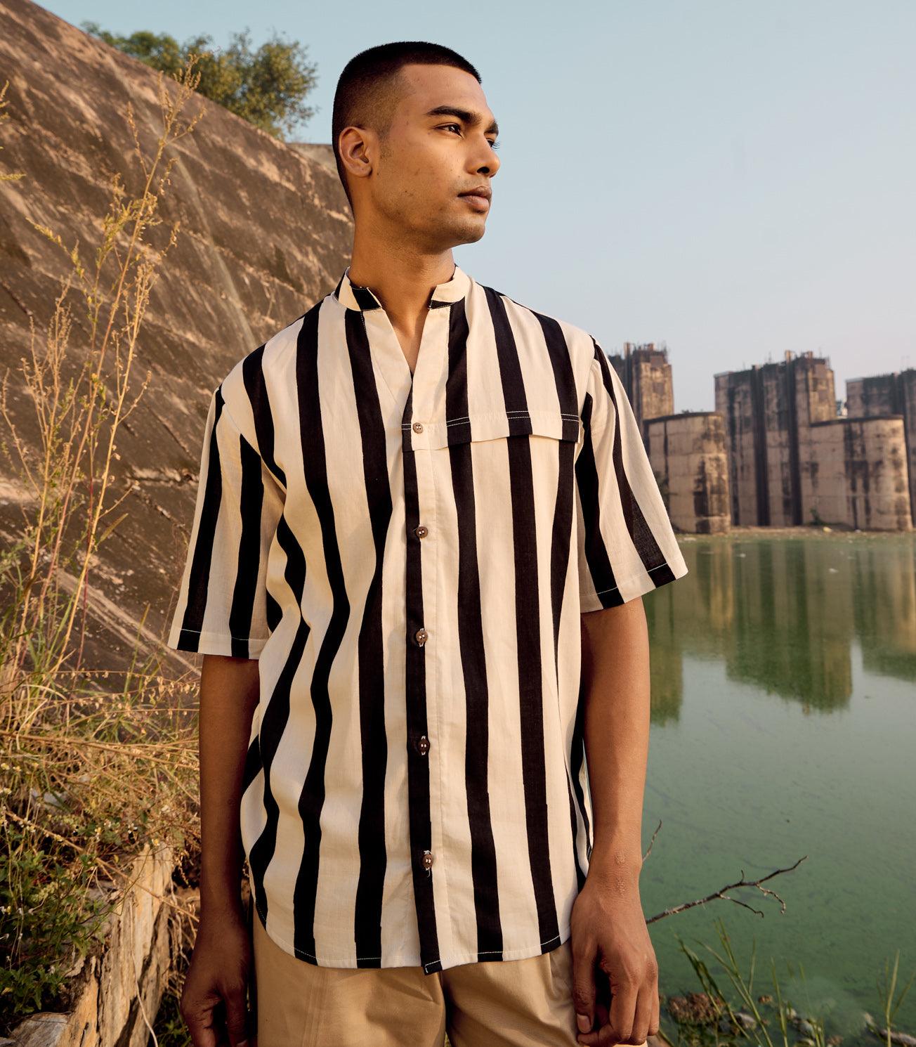 Crested Crane Shirt - Khara Kapas