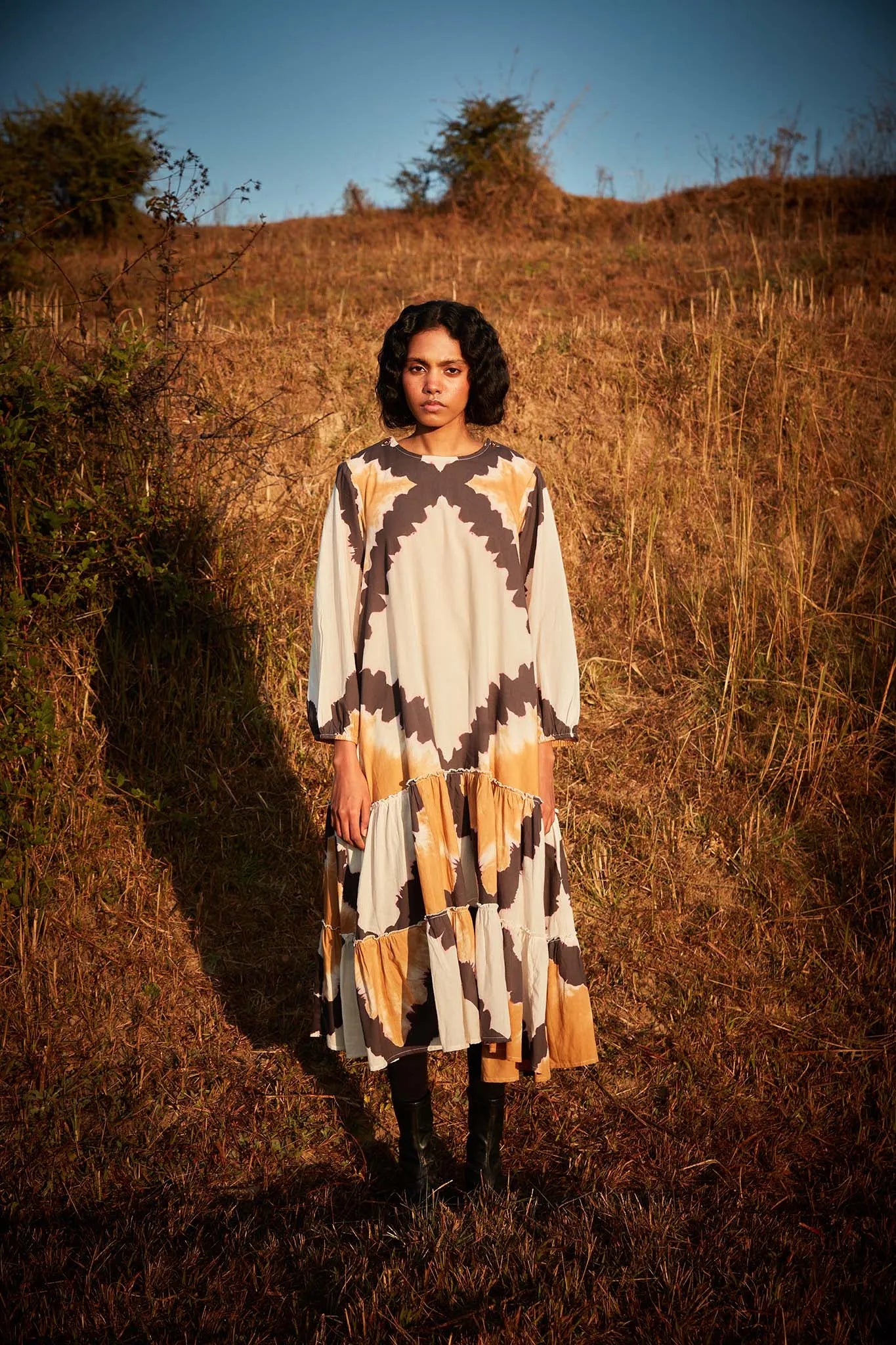 Dunetime Shibori Dress - Khara Kapas