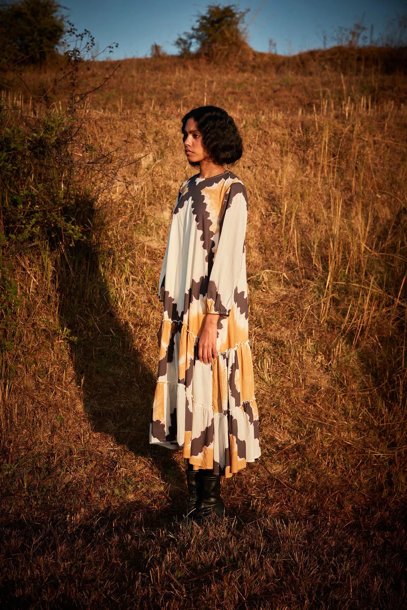 Dunetime Shibori Dress - Khara Kapas