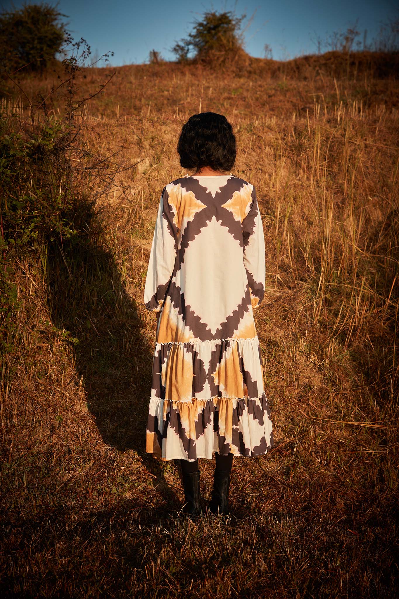 Dunetime Shibori Dress - Khara Kapas