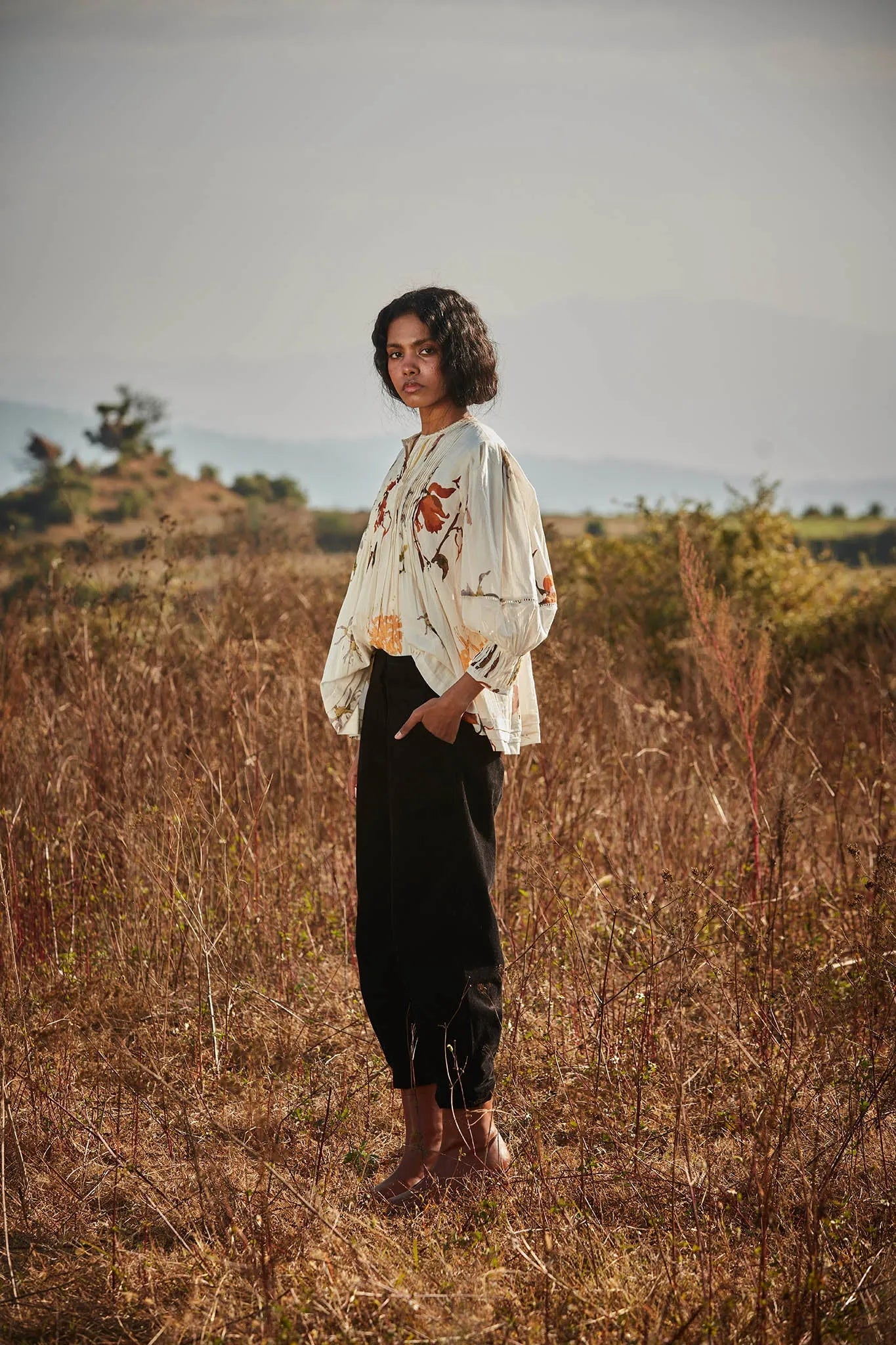 Charcoal Corduroy pants - Khara Kapas