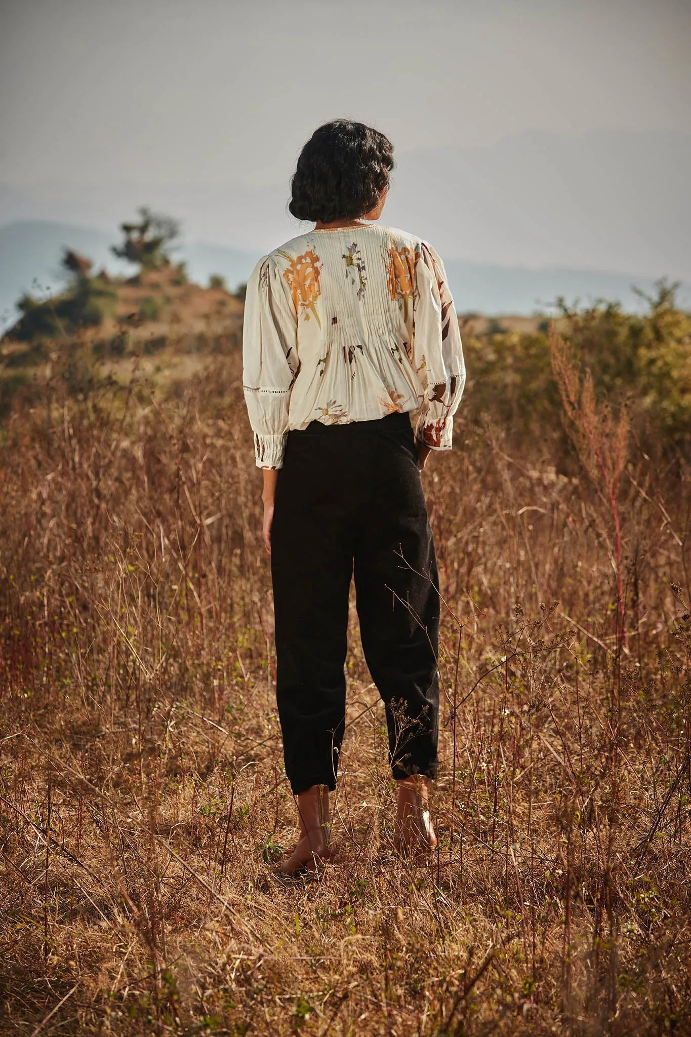Charcoal Corduroy pants - Khara Kapas