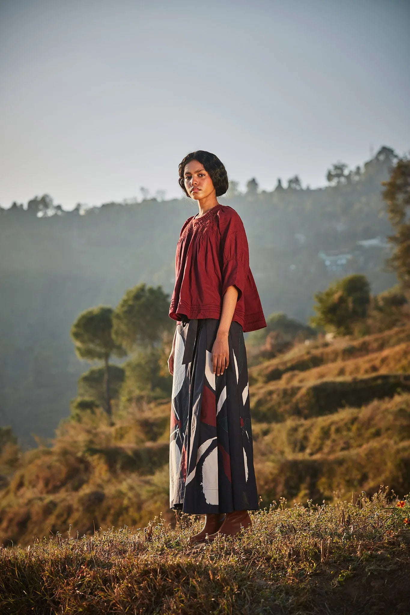 Dappled Petal Skirt Pants - Khara Kapas