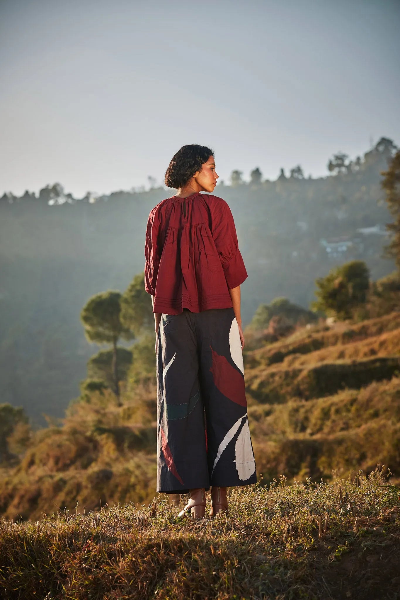 Dappled Petal Skirt Pants - Khara Kapas