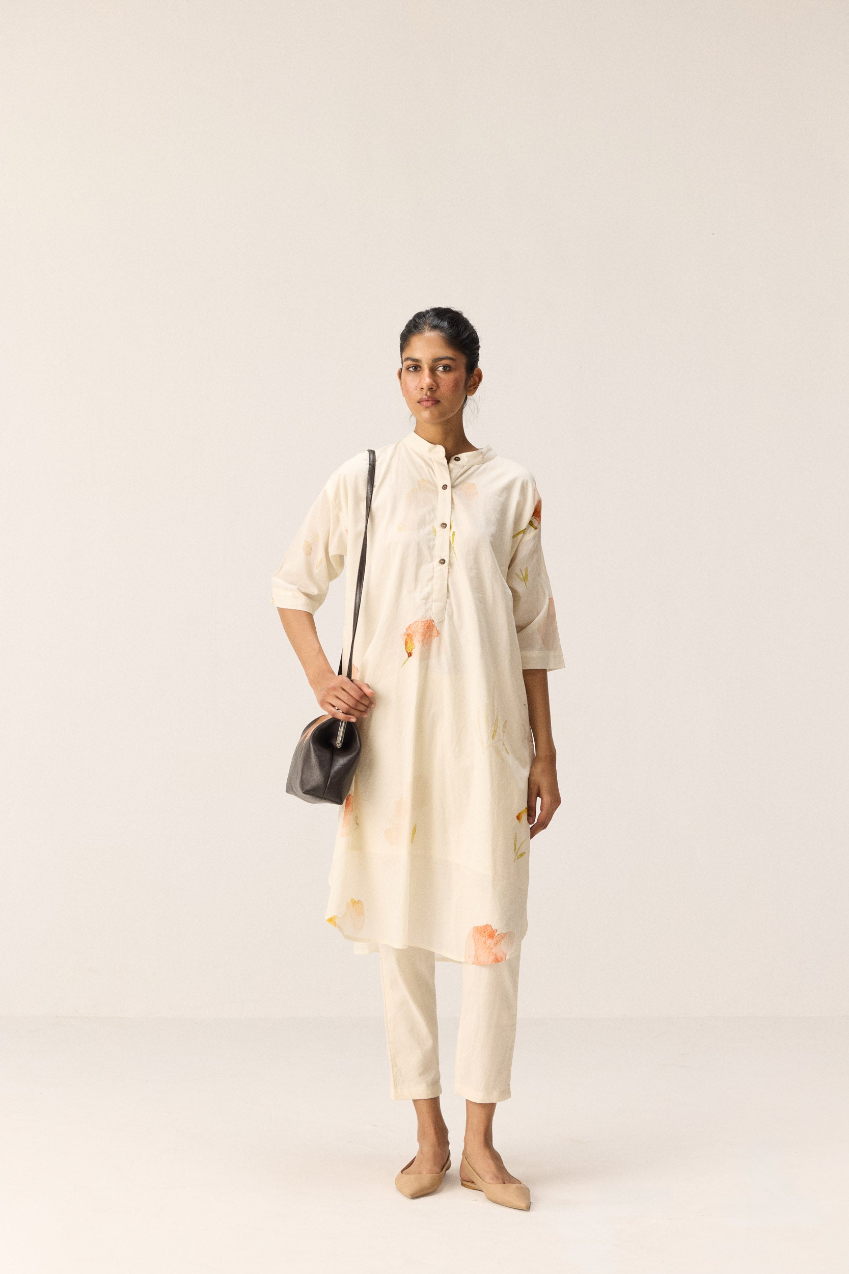 French Hydrangeas Kurta Set