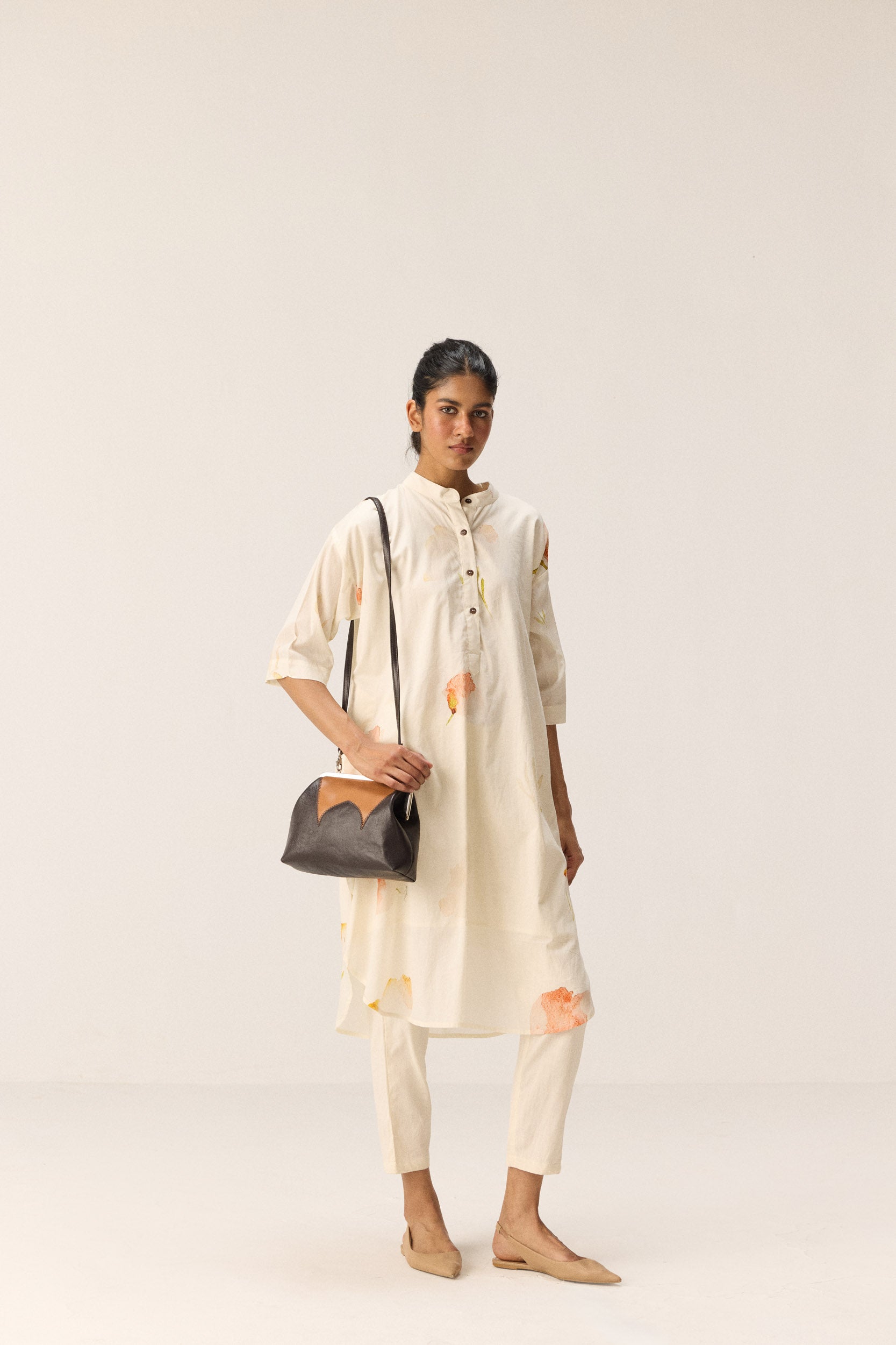 French Hydrangeas Kurta Set