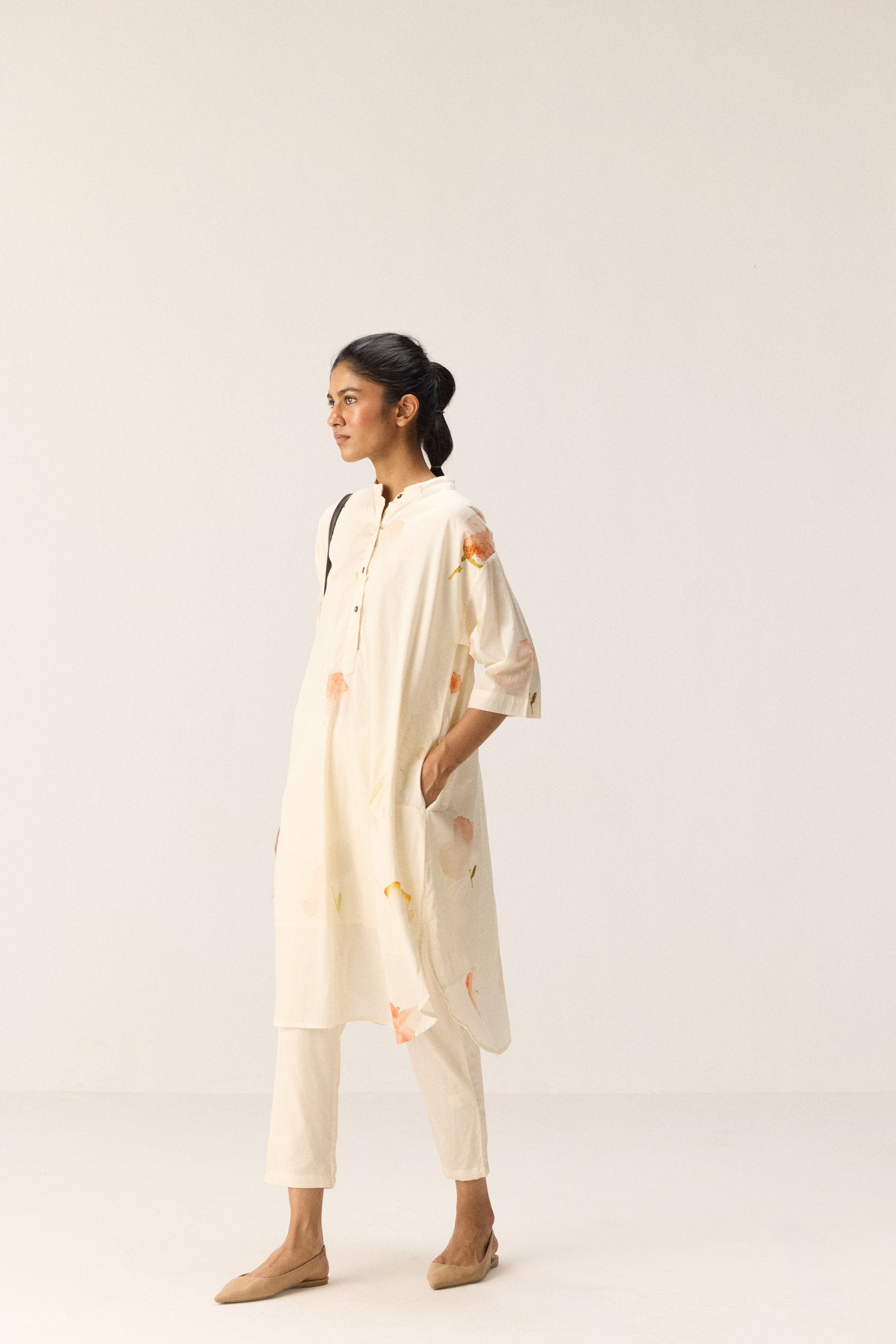 French Hydrangeas Kurta Set