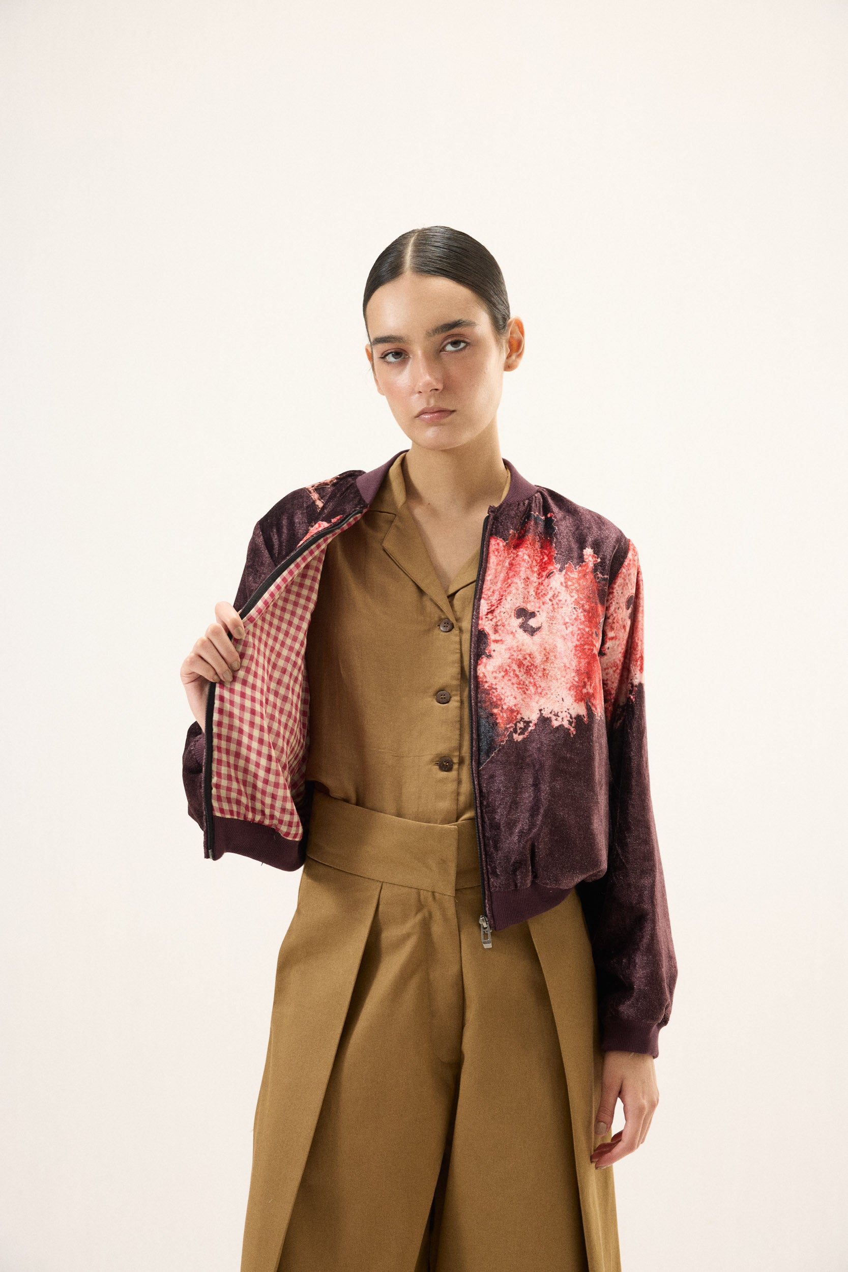 Plum Blossom Bomber Jacket