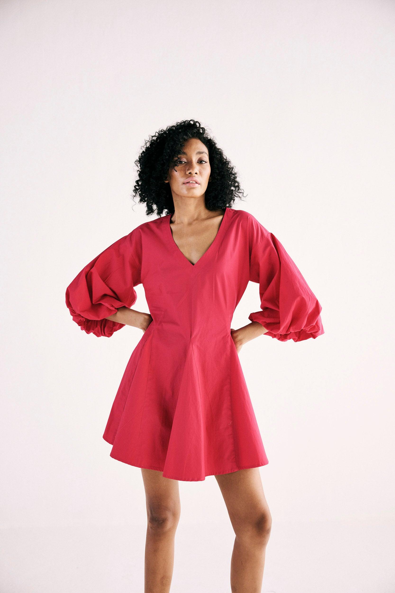 Flamingo Blaze Dress - Khara Kapas