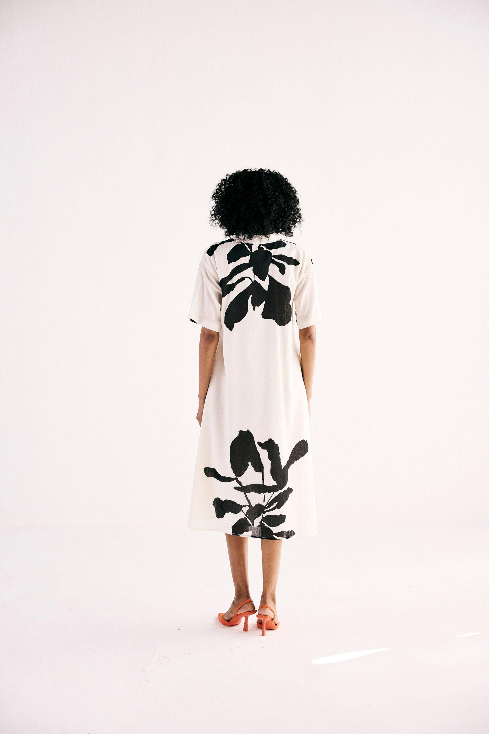 Moonlit Flora Shirt Dress