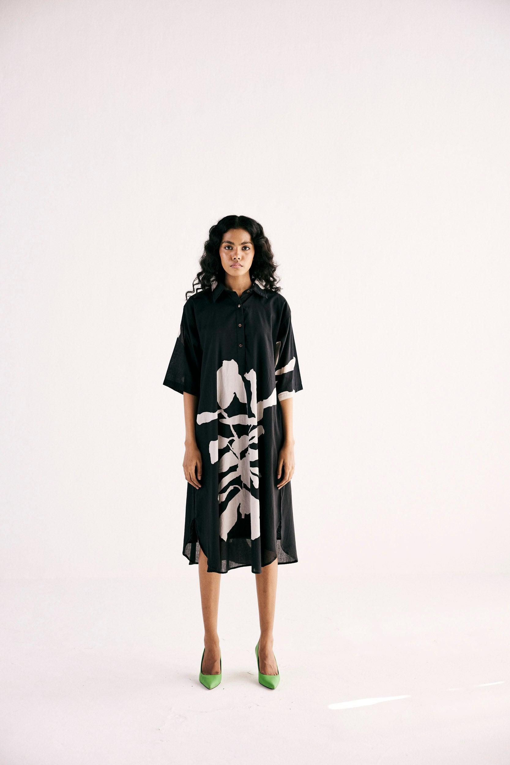 Cleo Flora Shirt Dress - Khara Kapas