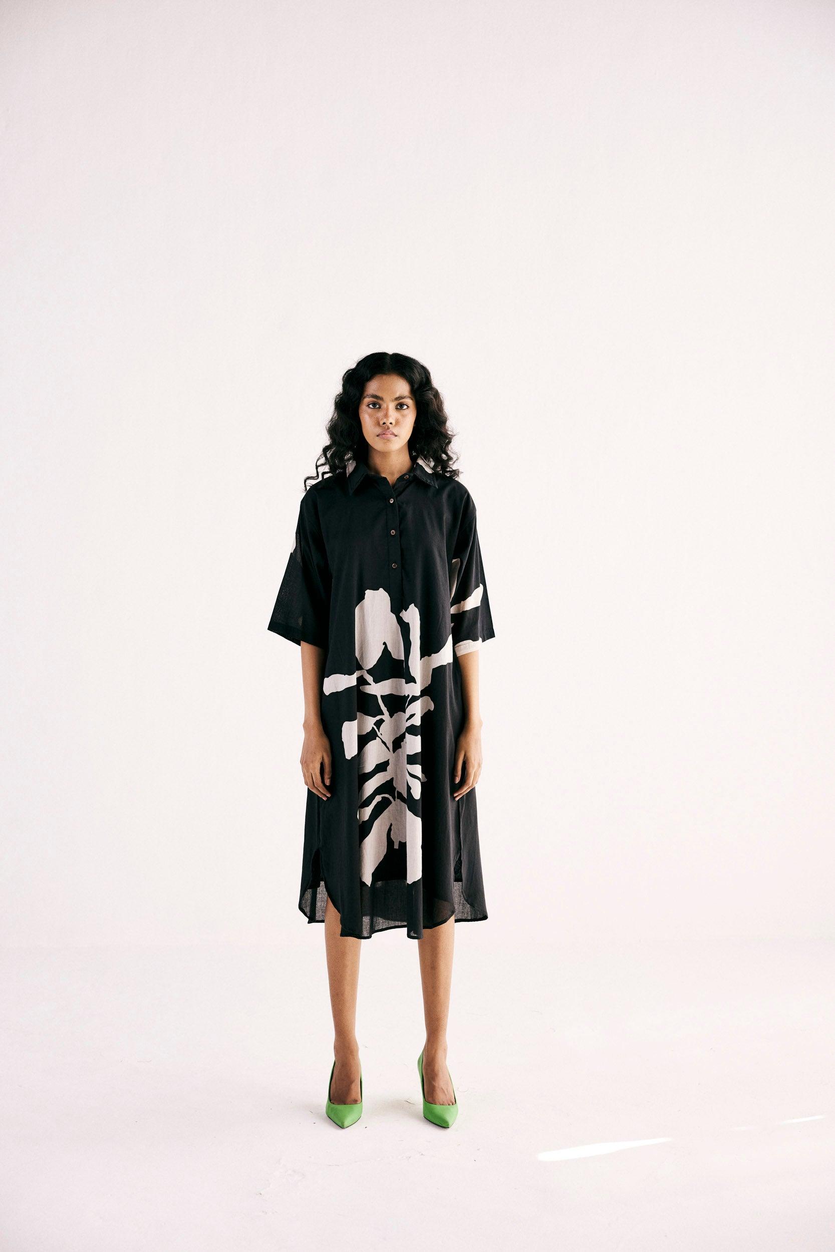 Cleo Flora Shirt Dress - Khara Kapas
