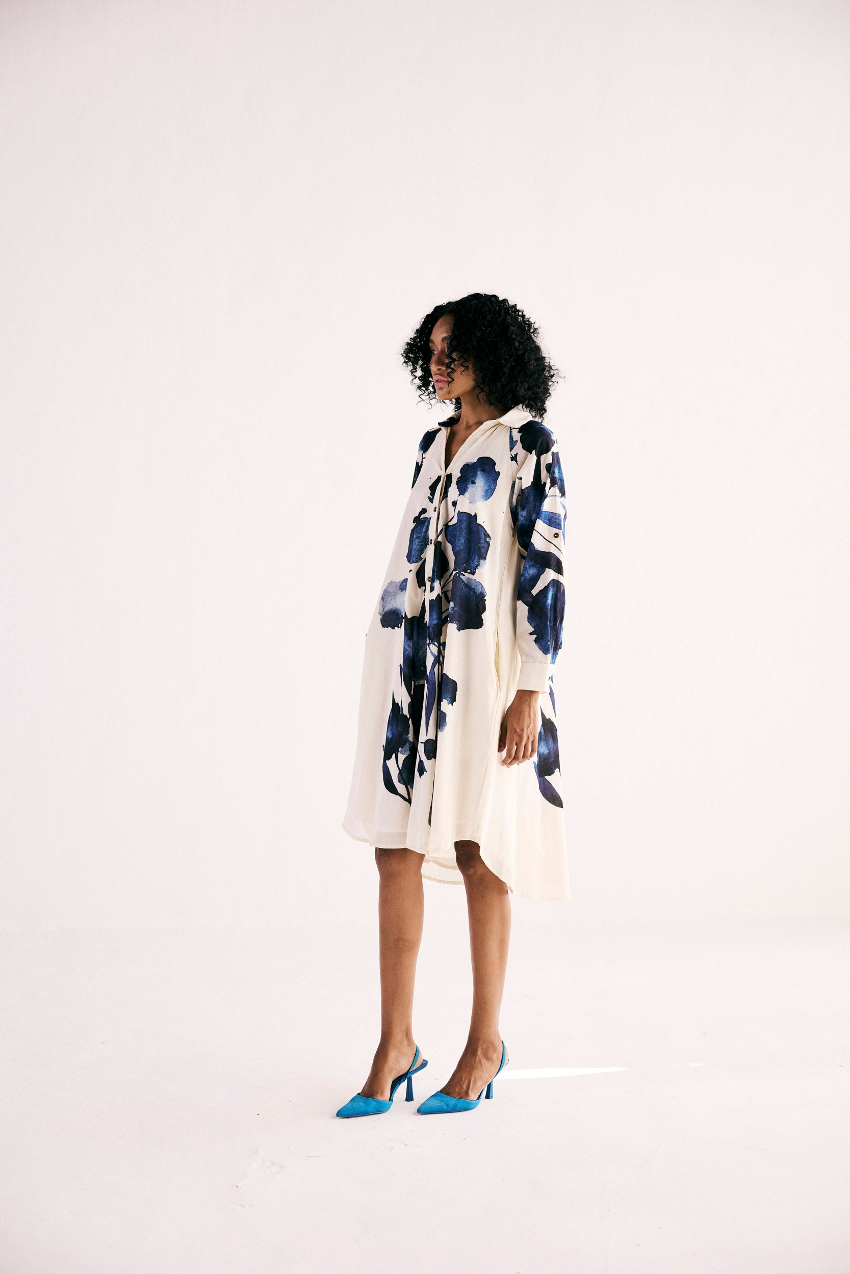 Blue orchid Shirt Dress