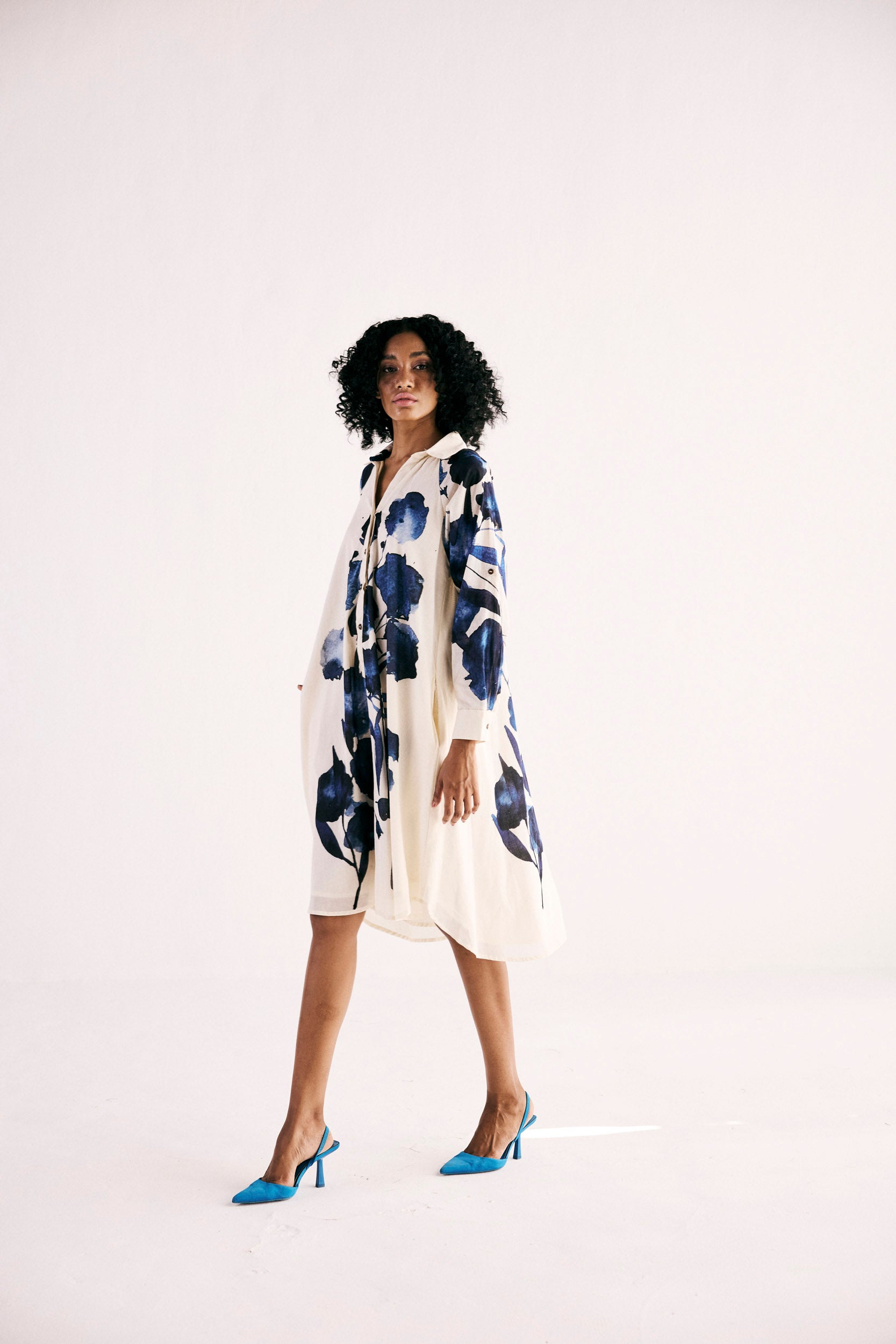 Blue orchid Shirt Dress