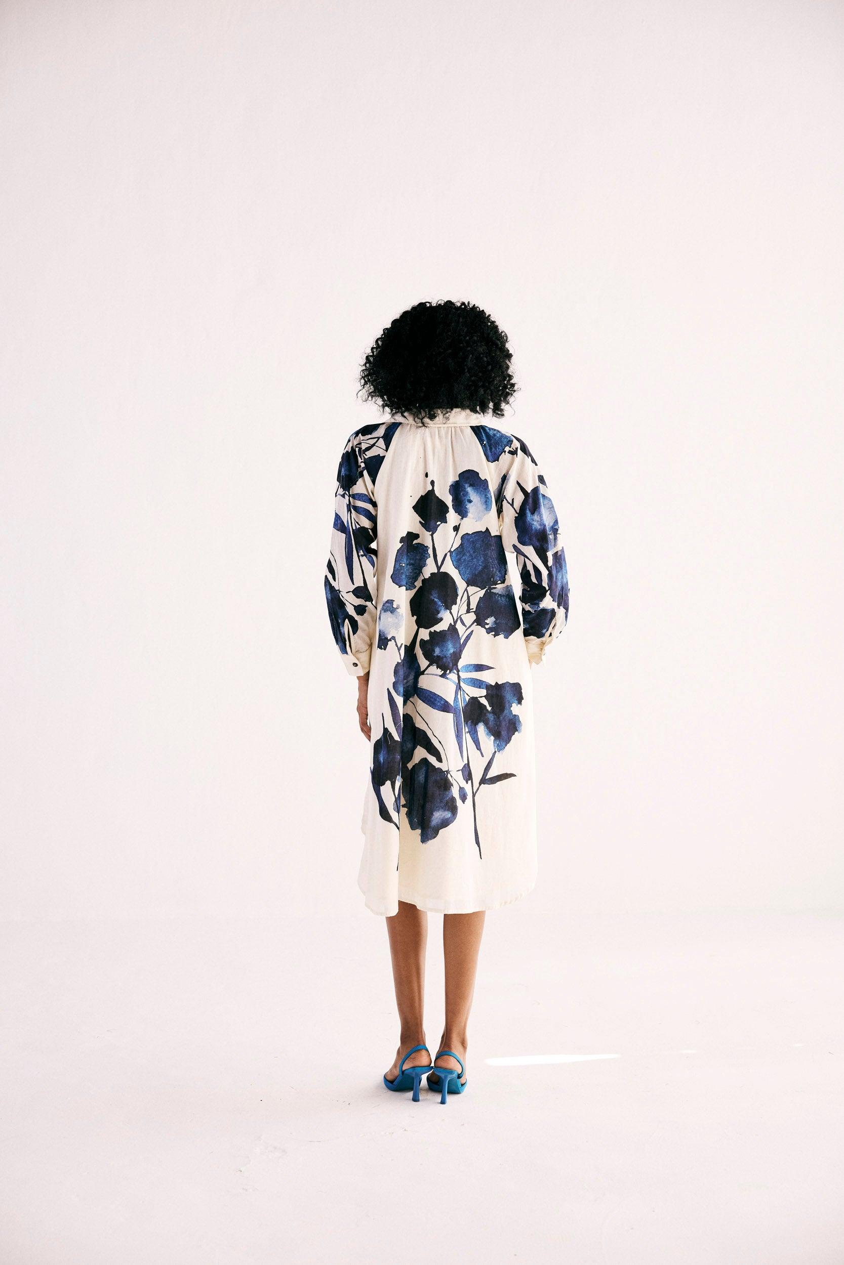 Blue orchid Shirt Dress - Khara Kapas