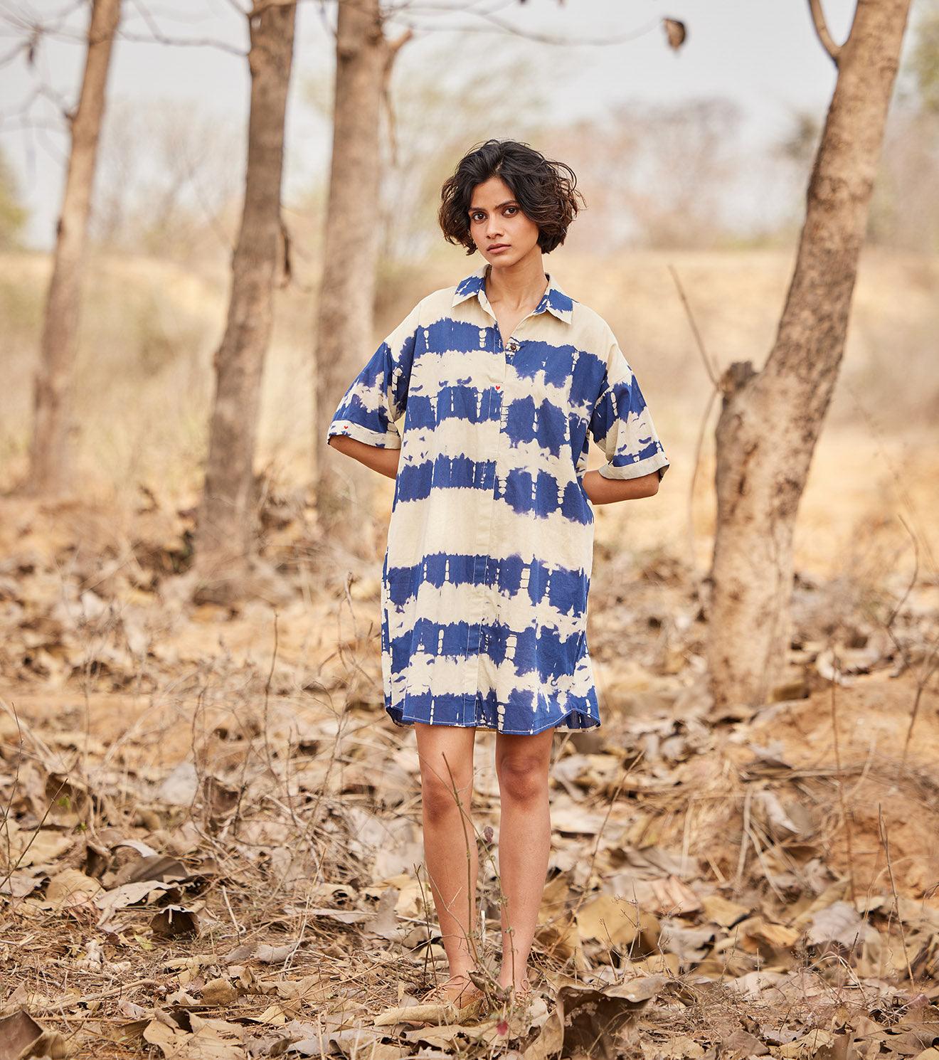 Barish Shirt Dress - Khara Kapas