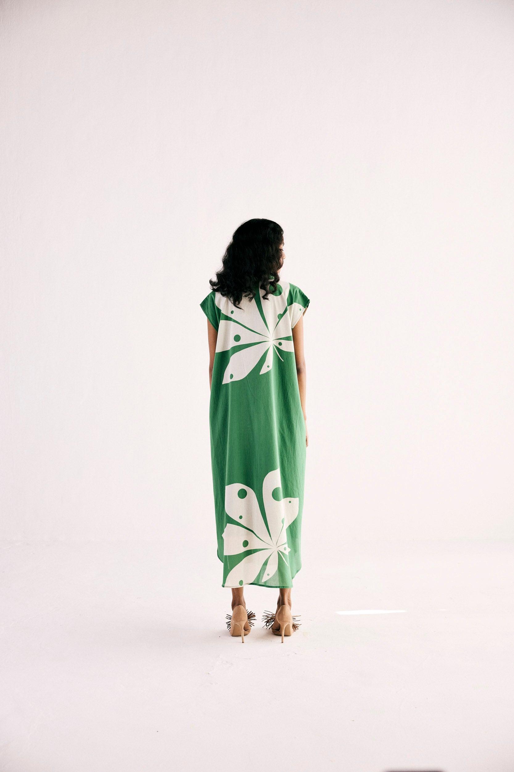 Maple Leaf Shirt Dress - Khara Kapas