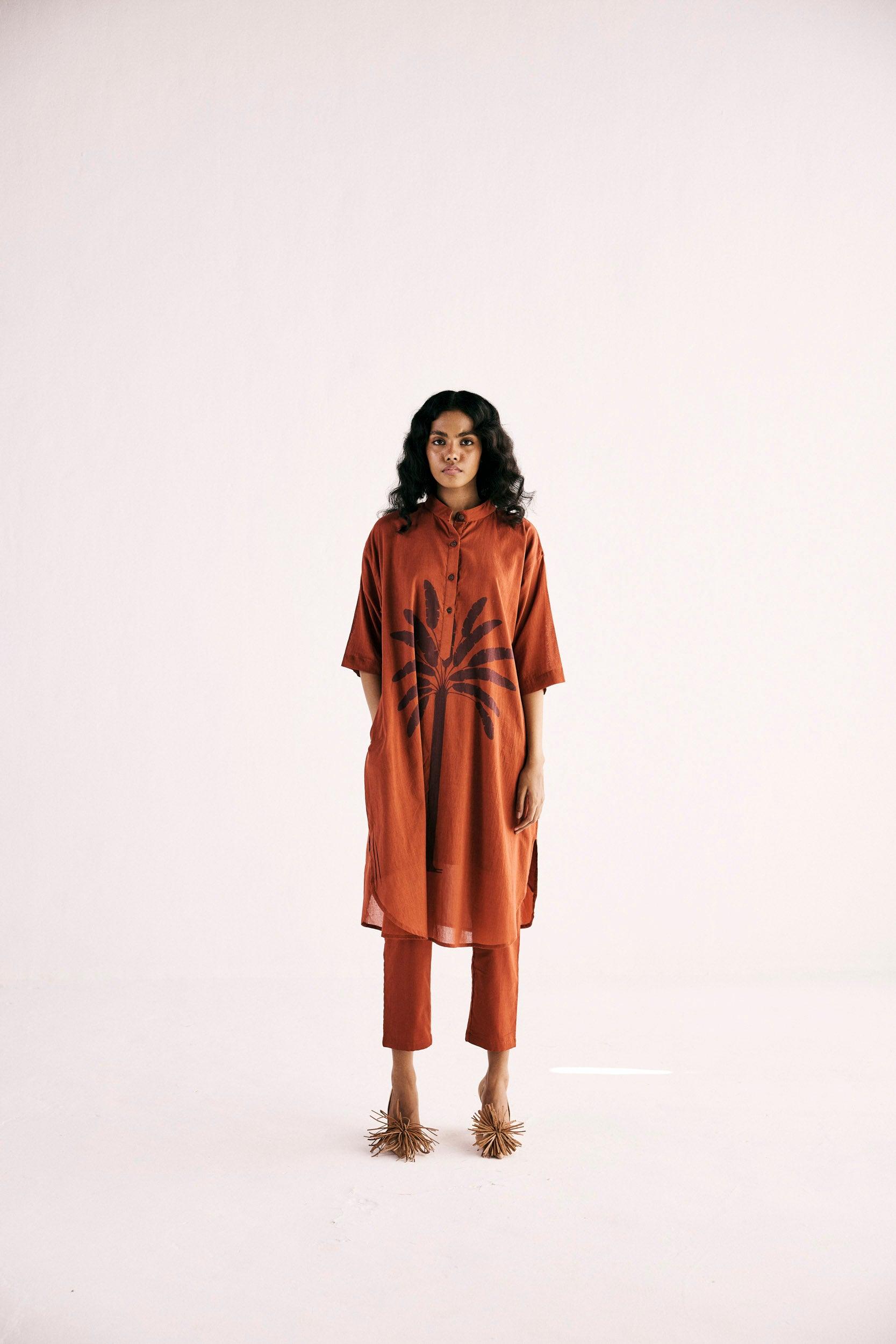 Rustic palm Kurta set - Khara Kapas