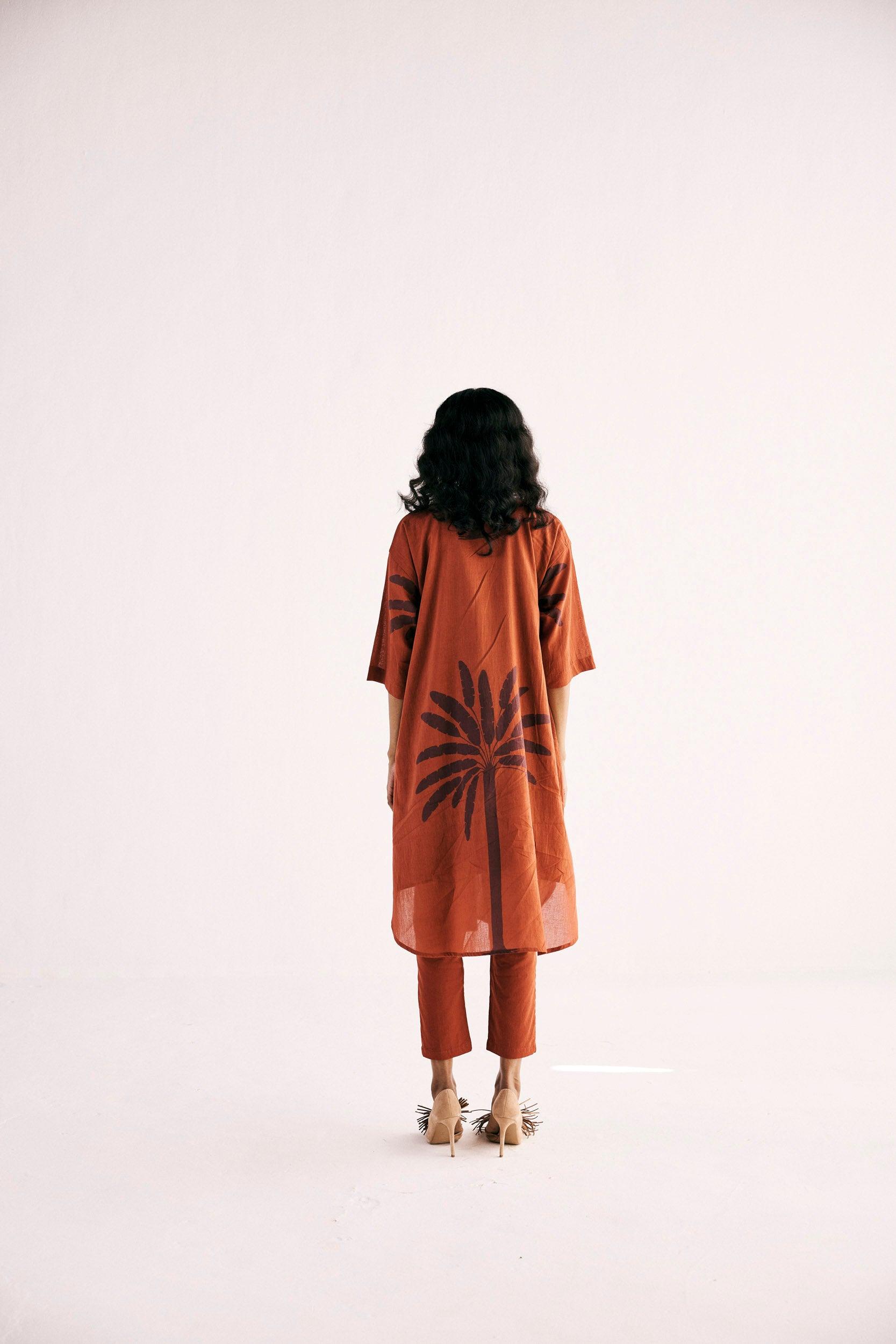 Rustic palm Kurta set - Khara Kapas