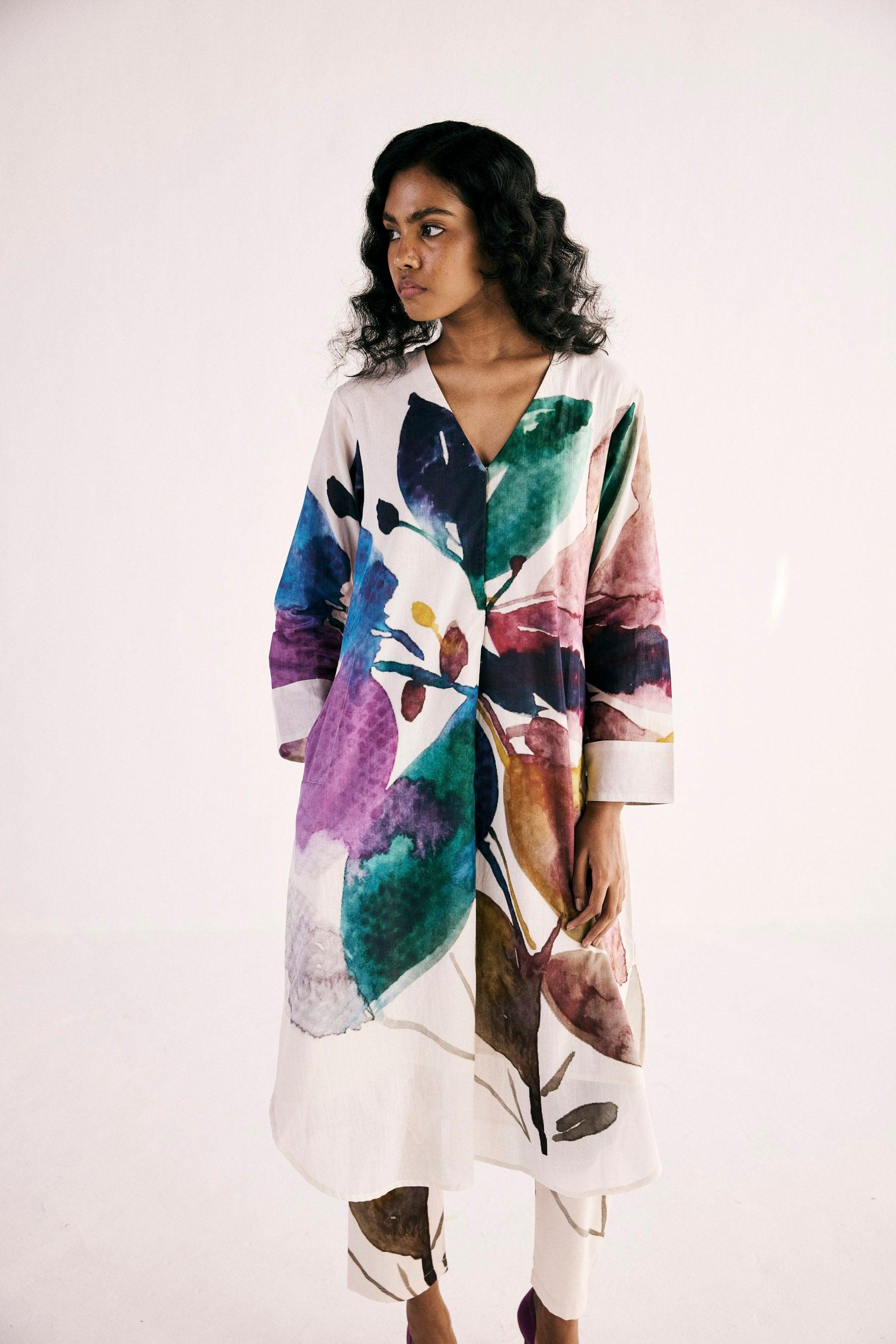 Sunset splash Kurta set - Khara Kapas